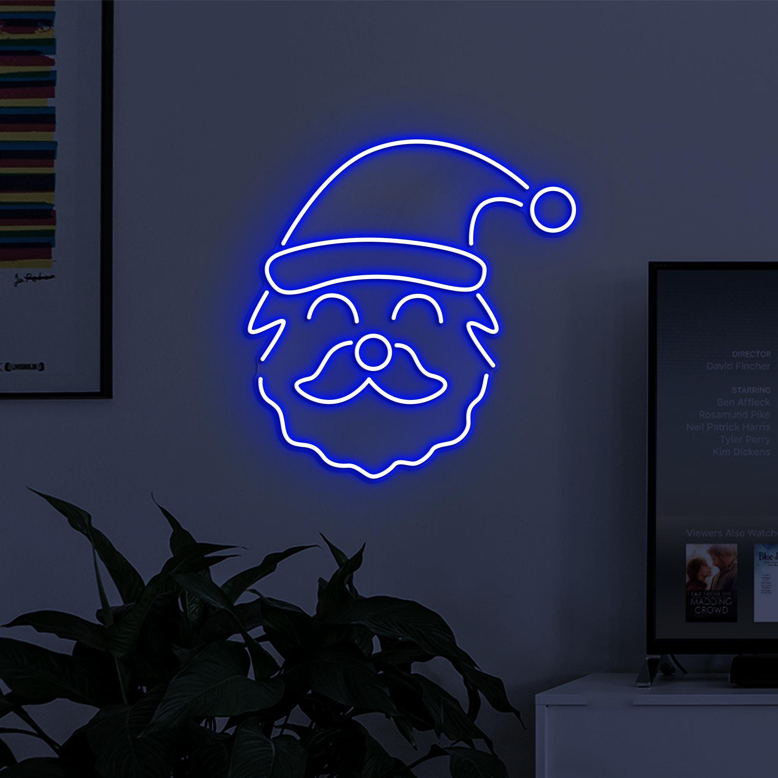 Santa Claus Neon Sign, Santa Claus LED Light, Father Christmas Wall Decor, Holiday Led Sign, Christmas Party Neon Light, Event Neon Decor