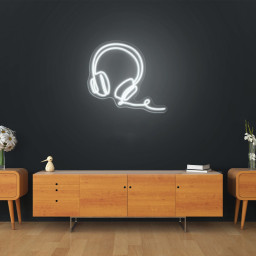 Headphone Neon Sign, LED Headphones Light, Music Wall Decor, Custom Neon Sign, Headset Neon Wall Art, Music Room Decor, Bedroom Gift Idea