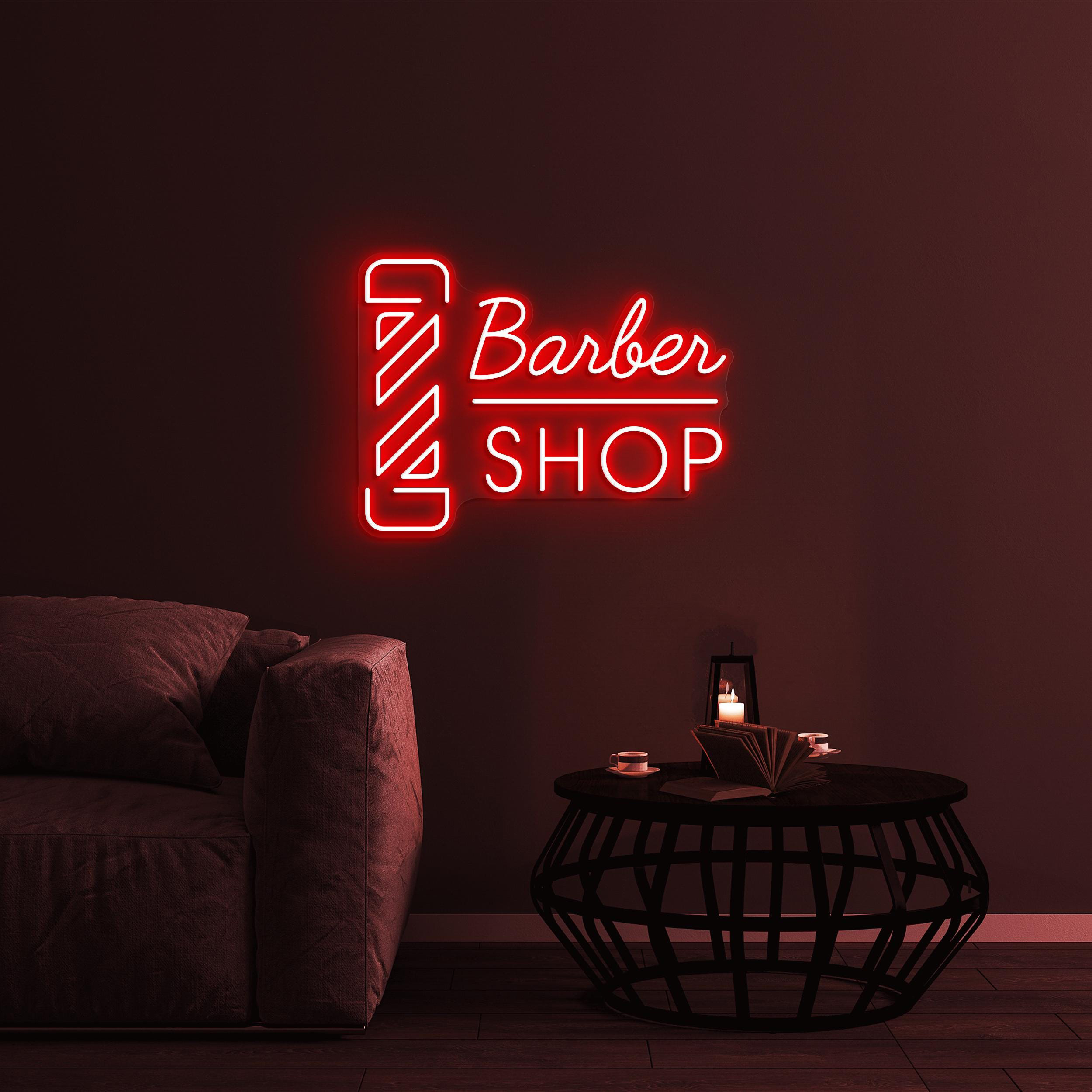 Barber Shop Neon Sign, Barber Shop LED Light, Barber Wall Art, Haircut Sign, Beauty Salon Decor, Hair Beauty Bar Art, Shop Sign, Barber Gift