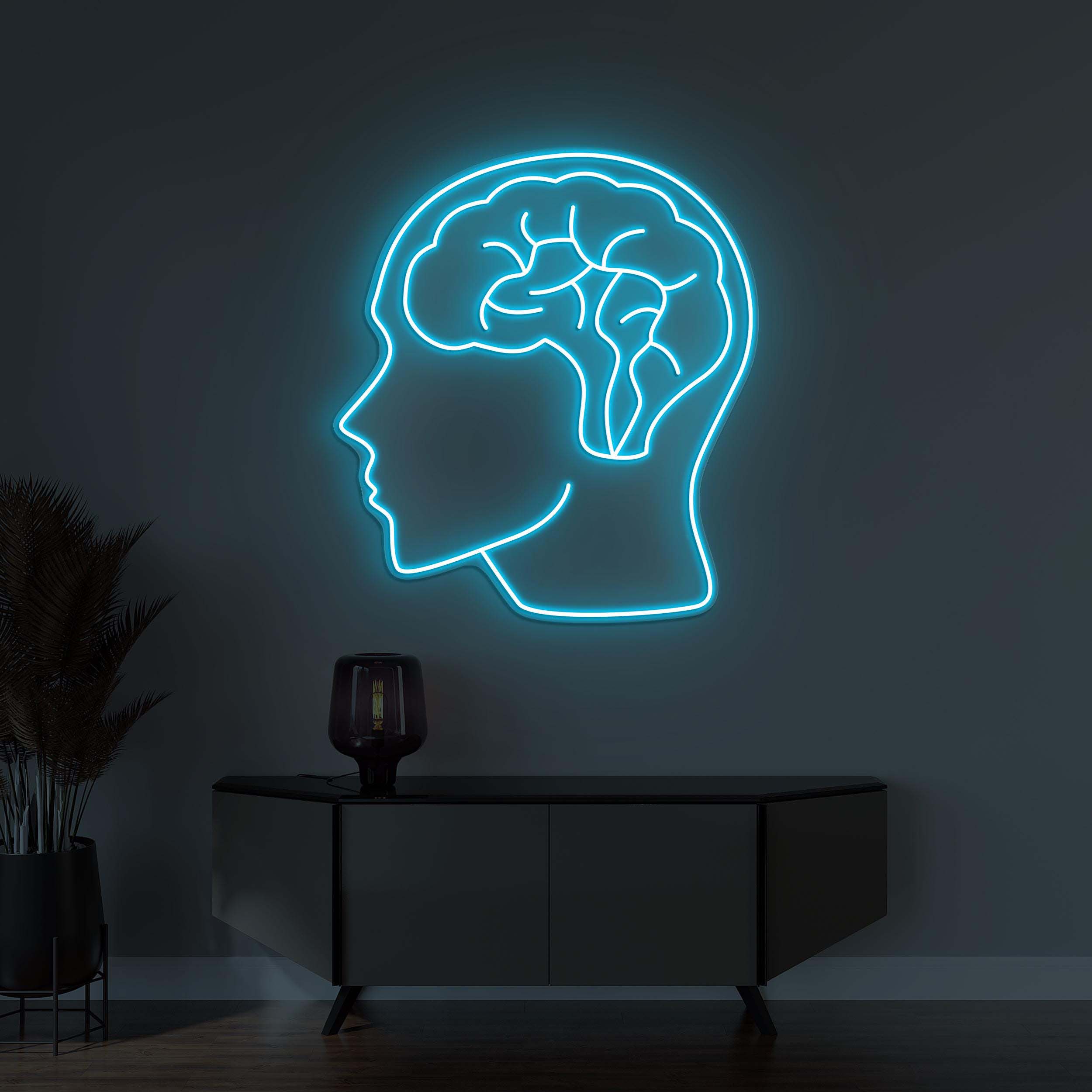 Brain Neon Sign, Brain LED Light, Hospital Wall Decor, Led Neon Wall Art, Thinking Wall Sign, Head Face Neon Sign, Personalized Brain Sign