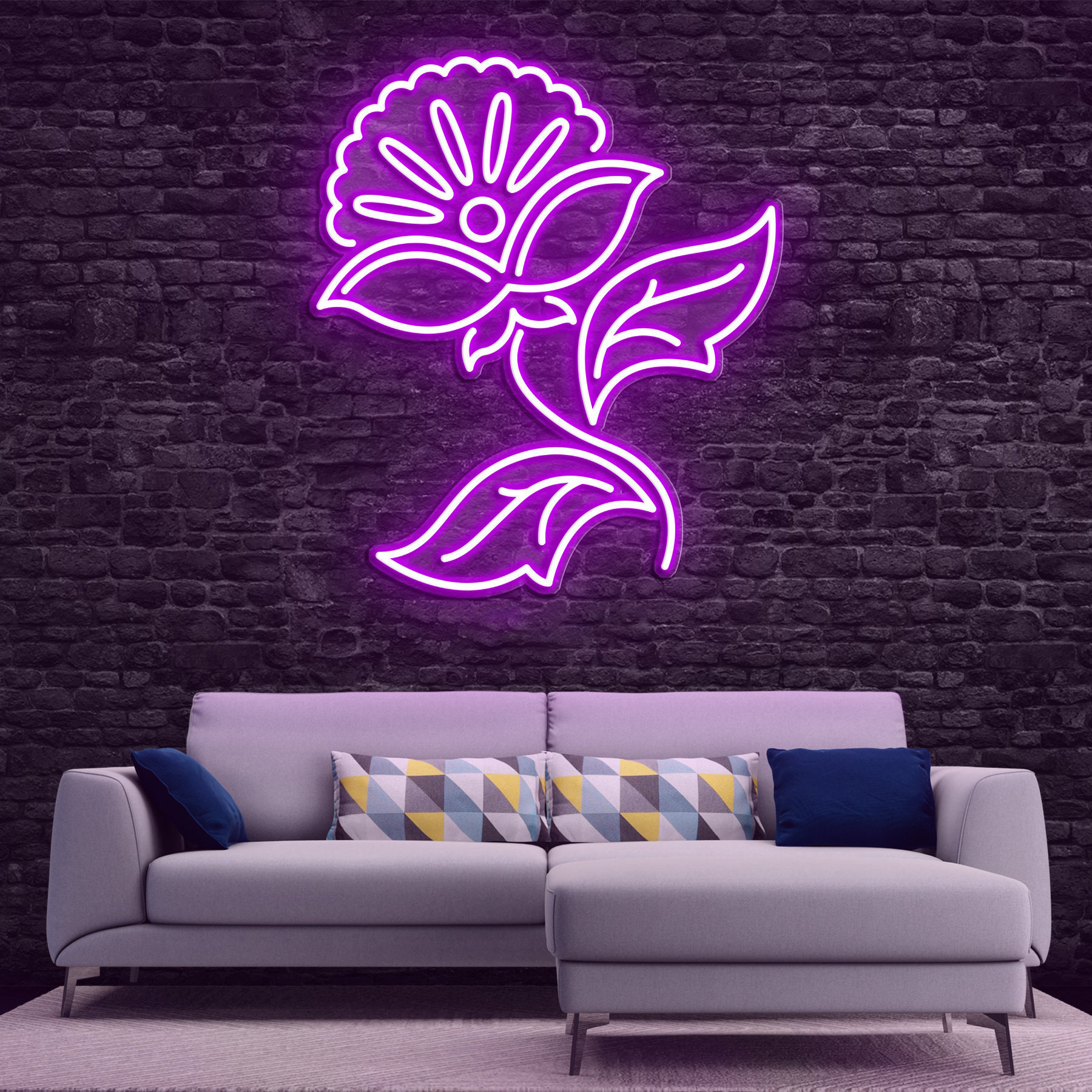 Flower Neon Sign, Flower Neon Light, Flower Wall décor Sign, Light for Home Décor, Wedding, or Party Bedroom, and Events, Floral Light Art