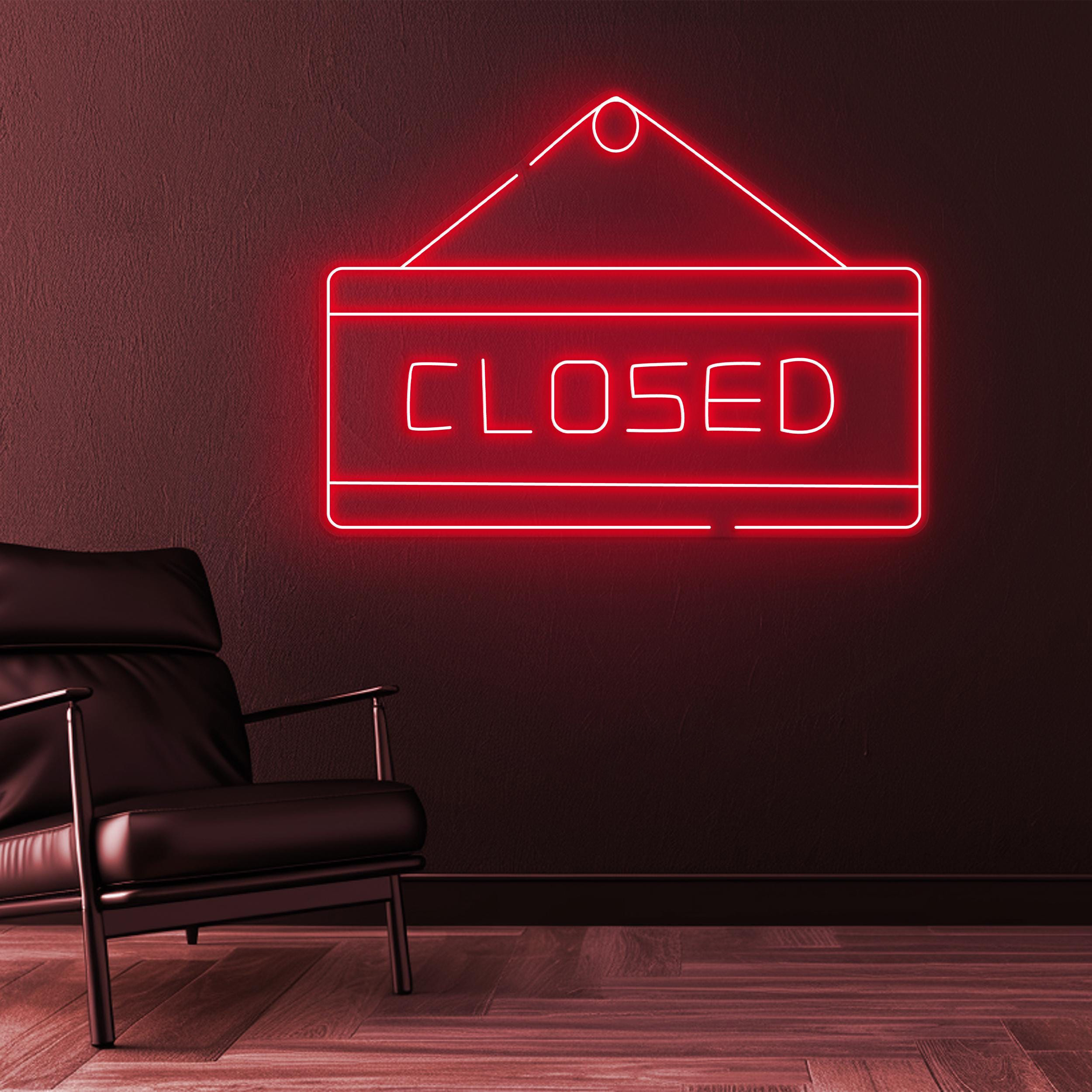 Closed Neon Sign, Closed LED Light, Closed Hanging Wall Art, Business Sign, Decor for Shop, Store, Cafe, Salon, Bar, Pub, Restaurant
