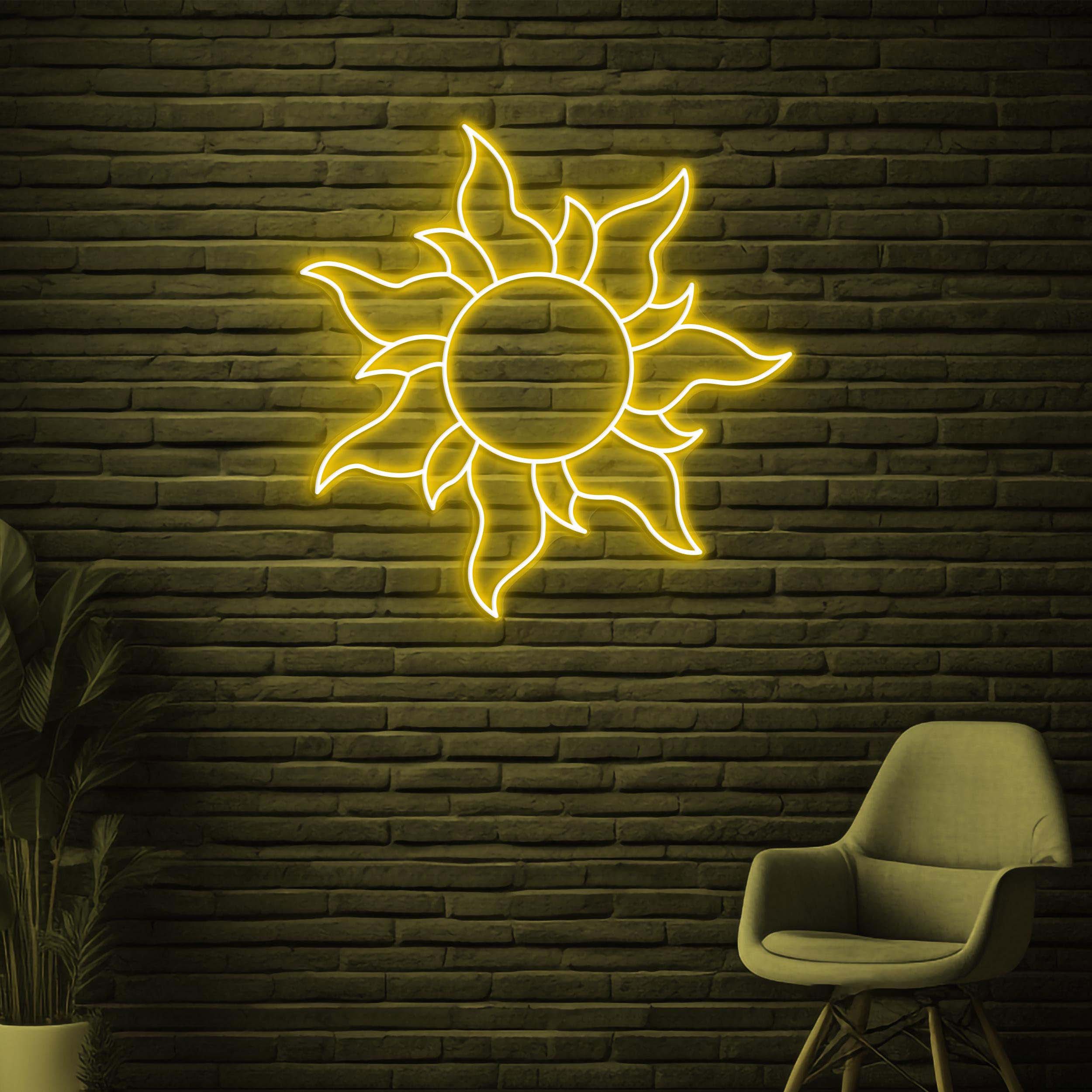Sun Neon Sign, Sun LED Light, Home Wall Decor, Kids Room Wall Art, Summer Vibes Neon Light, Personalized Sun Sign, Bedroom Neon Wall Art