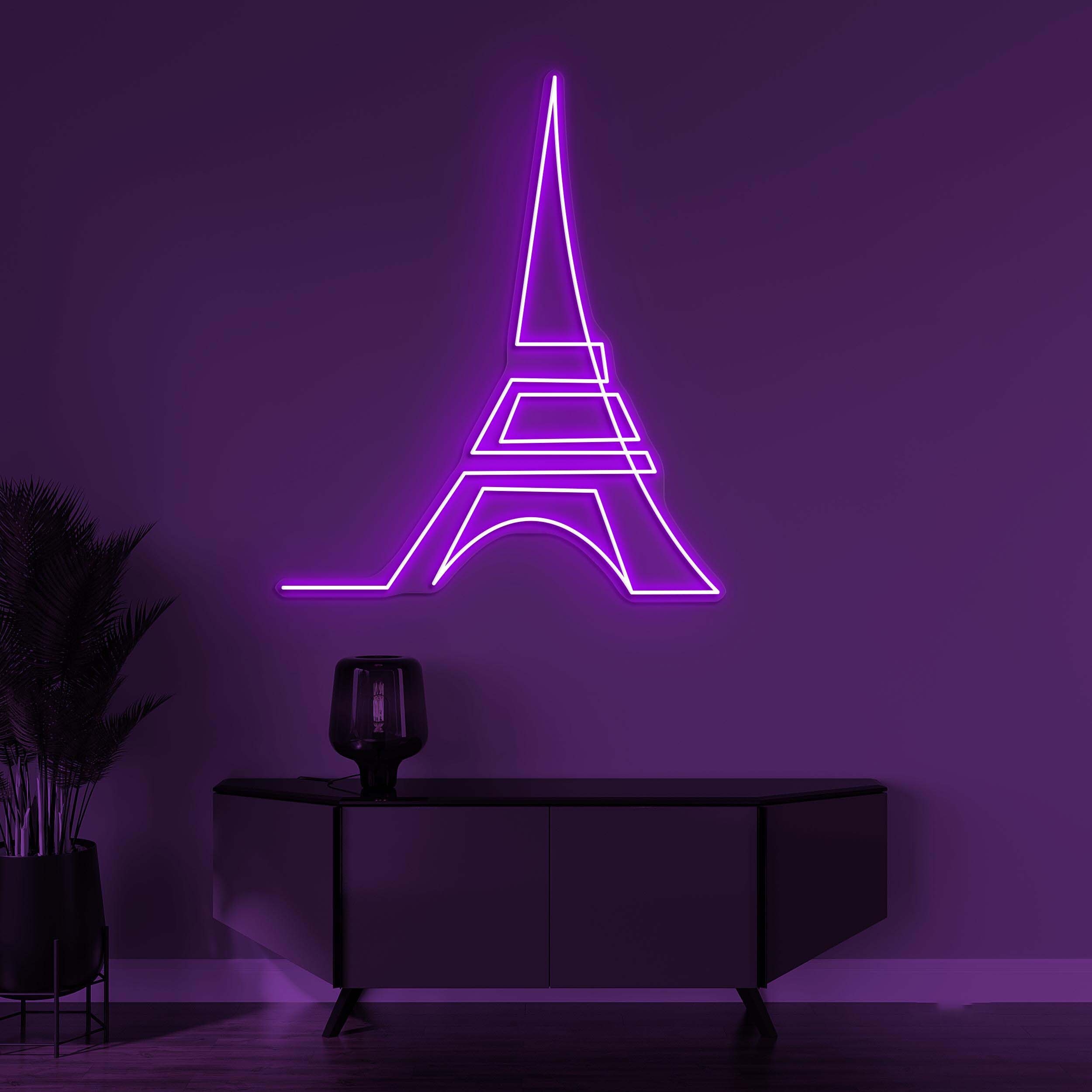 Eiffel Tower Neon Sign, Eiffel Tower LED Light, Eiffel Tower Wall Decor, Paris Neon Light, France Neon Sign, Decor for Office, Home, & Cafe