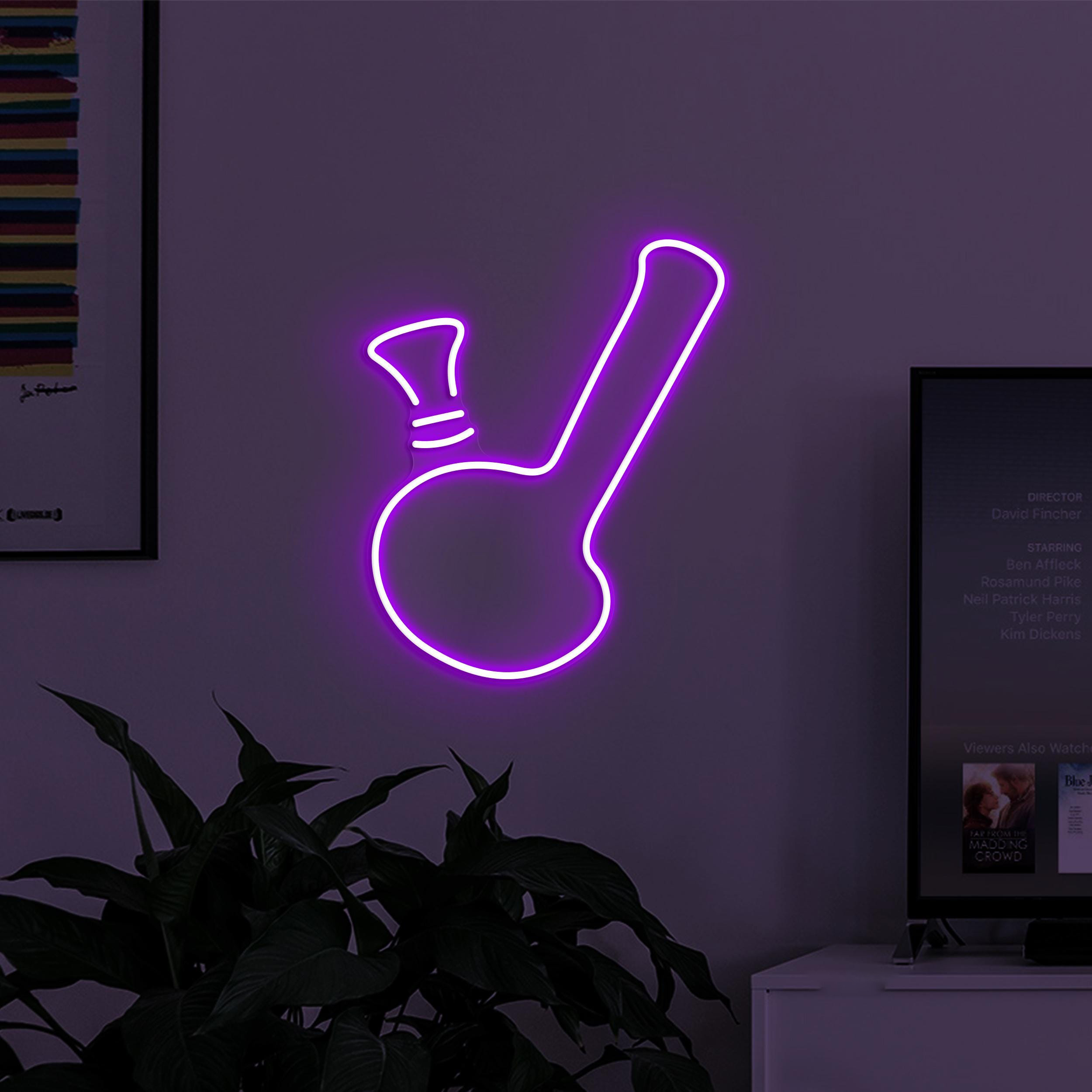 Bong Neon Sign, Bong LED Light, Smoke Shop Wall Art, Dorm Room Wall Decor, Home Neon Light, Cafe and Bar Neon Decor, Game Room Neon Decor