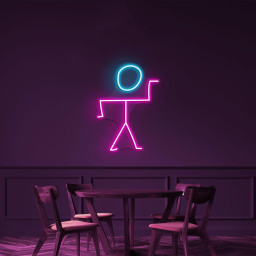 Stick Neon Sign, Stick Man led Light, Stick Man Decor, Dancing Sticky Man Sign, Funny Man Wall Art, Home Wall Decor, Party Decor, Gift idea