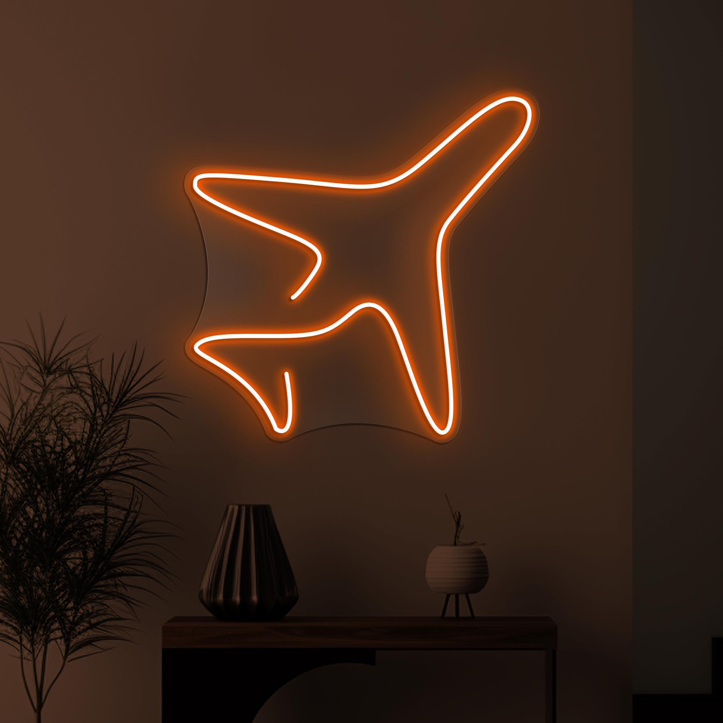 Airplane Neon Sign, Airplane LED Light, Airplane Wall Art, Kids Room Wall Decor, Travel Agency Neon Light, Game Room Decor, Travel Neon Sign