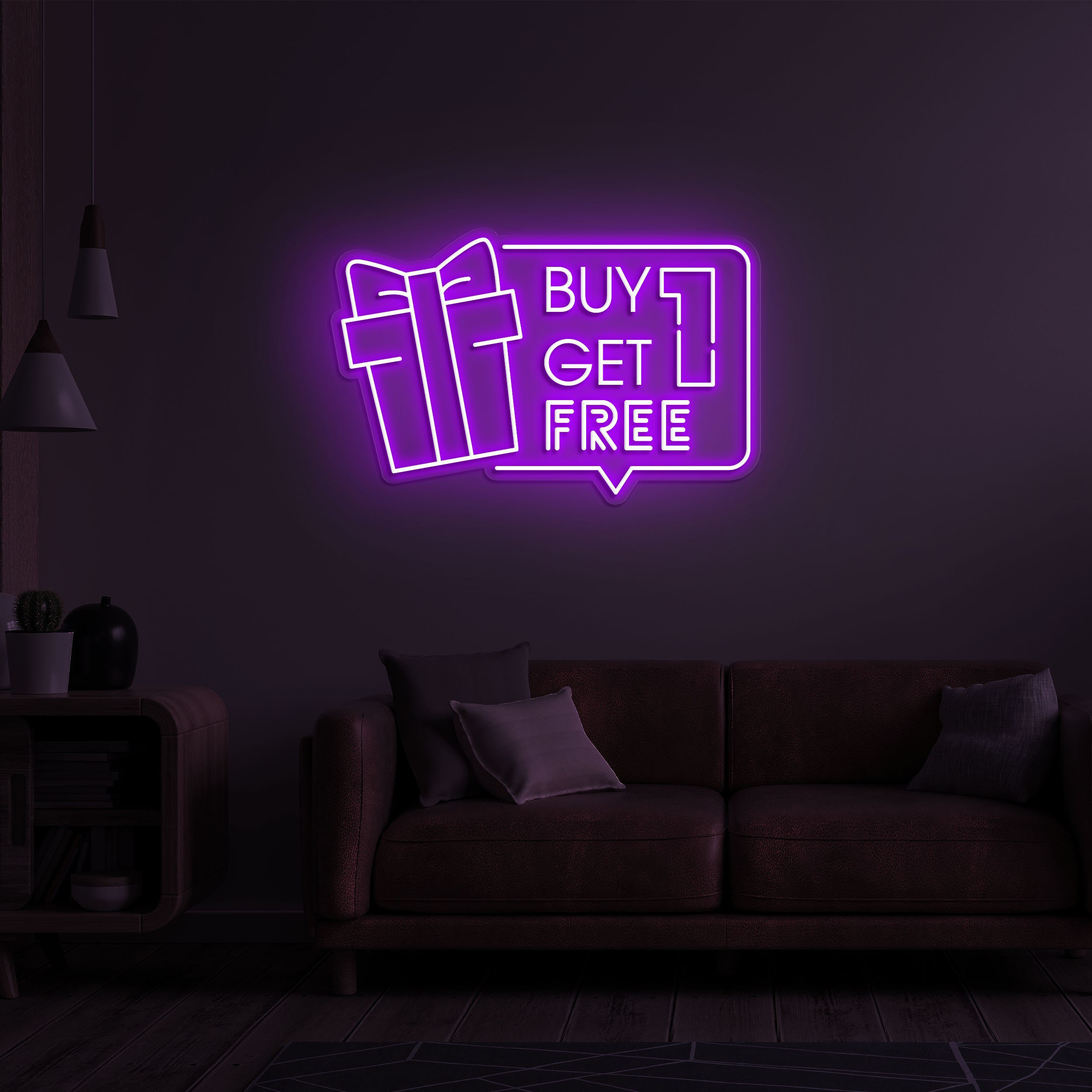 Buy One Get One Free Sign,  Eye-Catching LED Light for Promotions and Sales, Perfect for Retail Stores, Shops, and Sales Events