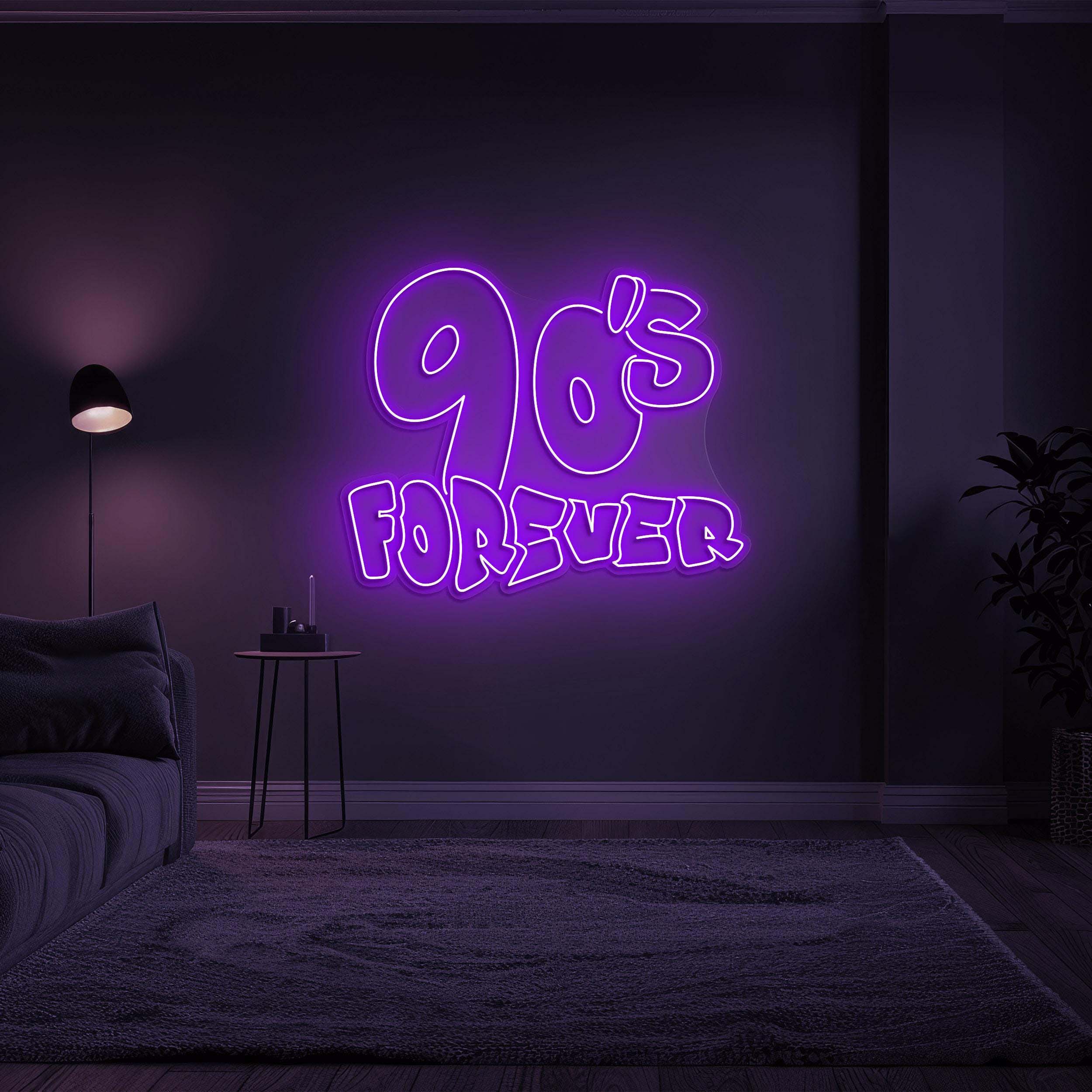 90's Forever Neon Sign, 90s Forever Light, Neon Sign for Disco, bar and Club Decor, 90s Theme Decor Sign, Best Décor for Parties and Events