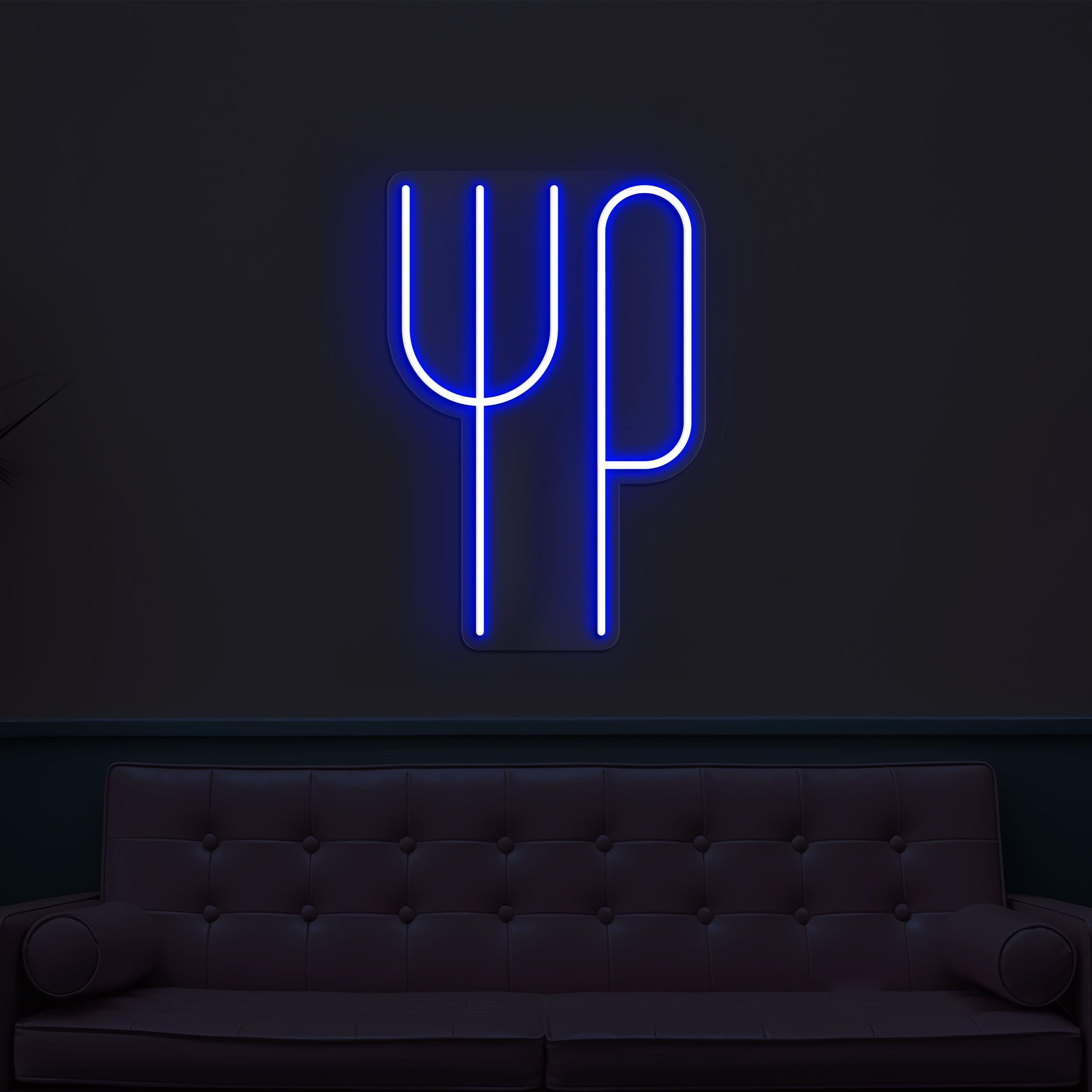 Fork and Knife Neon Sign, Fork-Knife LED Light, Stylish Fork & Knife Wall Decor, Cafe, Bar Wall Art, Restaurants Neon Sign, Foodie Love Art
