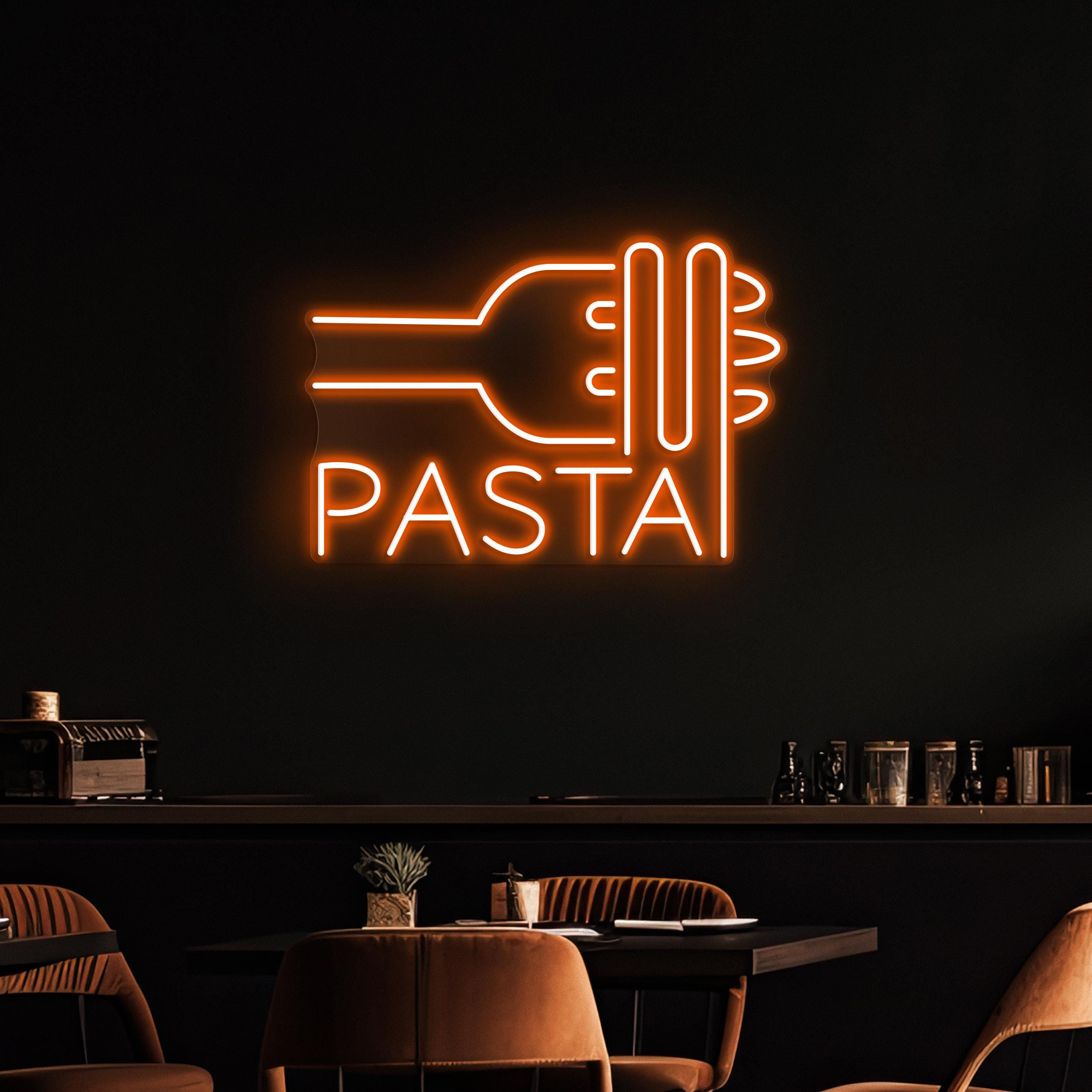 Pasta Neon Sign, Pasta LED Light, Fork Wall Decor, Ramen Wall Art, Asian Restaurant Neon Light, Kitchen Wall Light, Ramen Shop Wall Decor