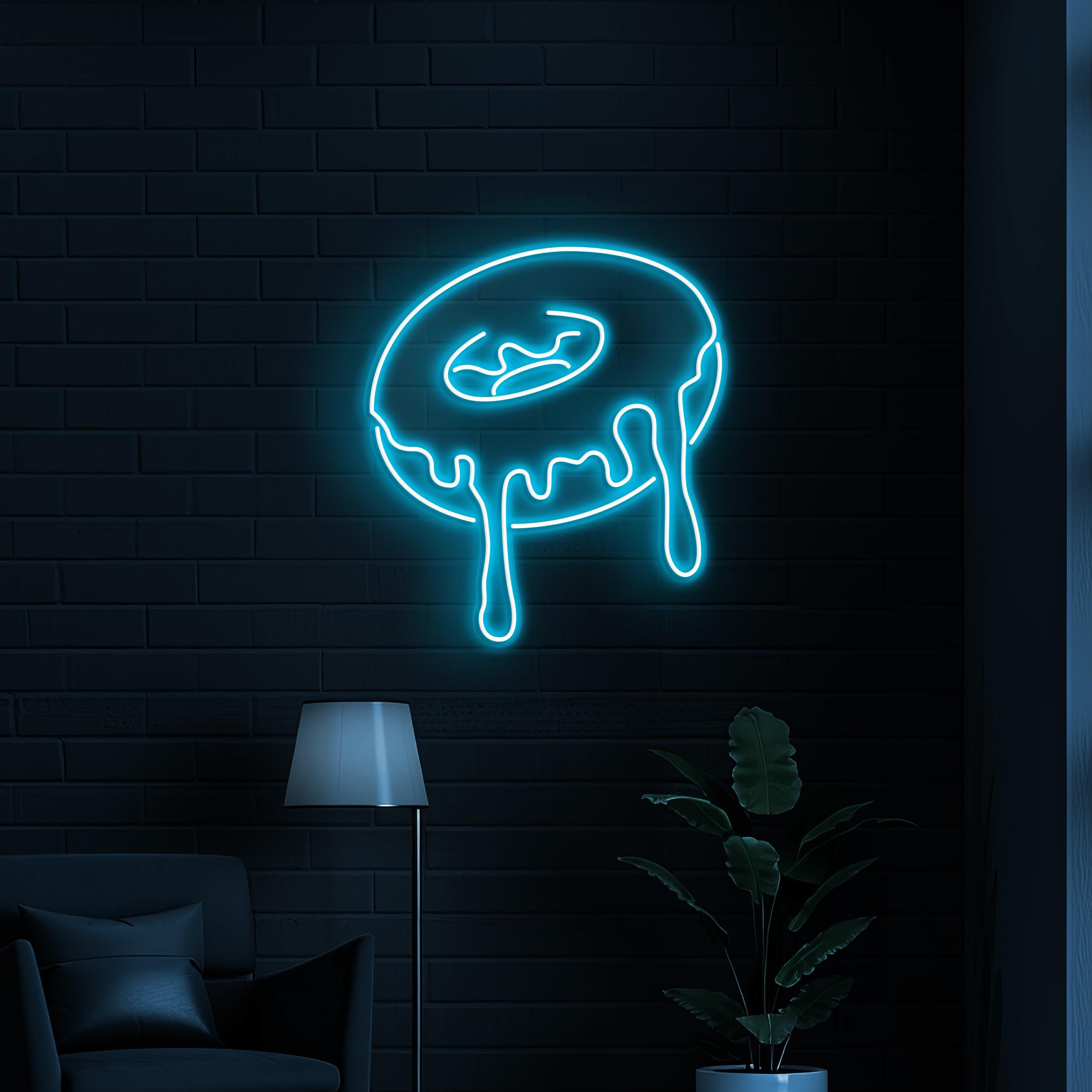 Donut Neon Sign, Donut LED Sign, Yummy Donut Wall Decor, Dessert Shop Art, Donut Cafe Wall Art, Kitchen Decor, Party Decor, Donut Lover's