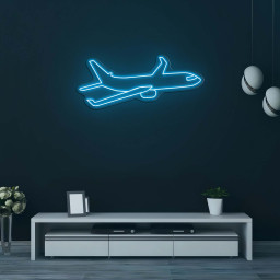 Airplane Neon Sign, Aviation Decor for Bedroom, Hotel, Cafe, Wedding, Birthday Party Gifts, Neon Art for Home or Office, Pilot Gift Idea