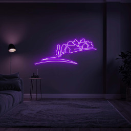 Village Neon Sign, Village LED Light, Countryside LED Neon Art, Home Wall Decor, Hometown Wall Art, Custom Village Neon Sign, Village Lover
