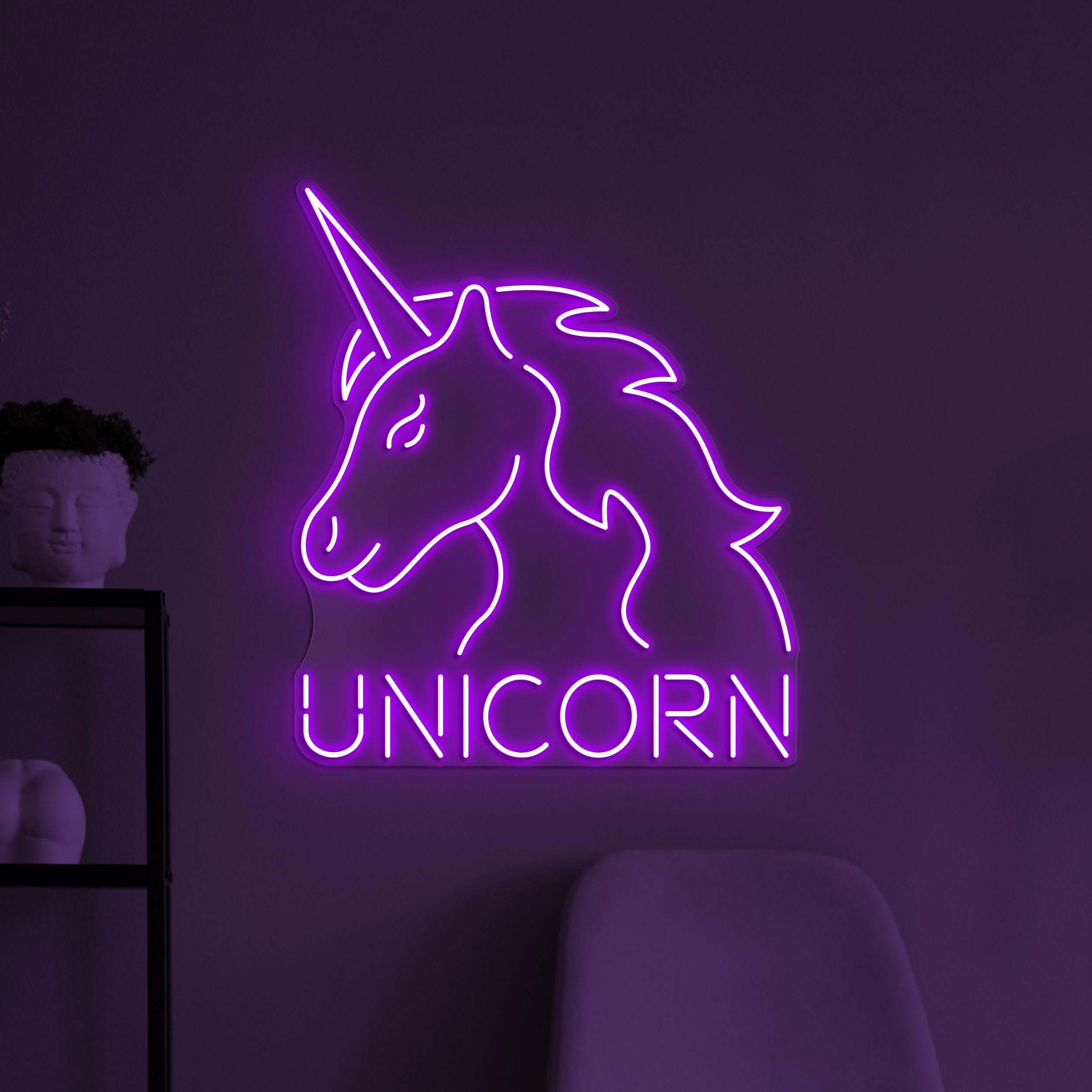 Unicorn Neon Sign, Unicorn LED Light, Unicorn Logo Wall Decor, Fantasy Wall Art, Home Wall Light, Magical Room Wall Decor, Kids Room Decor