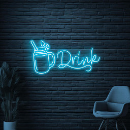Drink Neon Sign, Drink LED Light, Drink Up Wall Art, Bar Wall Decor, Juice Shop Neon Light, Cocktail Neon Sign, Drunk Art, Drink Corner Sign