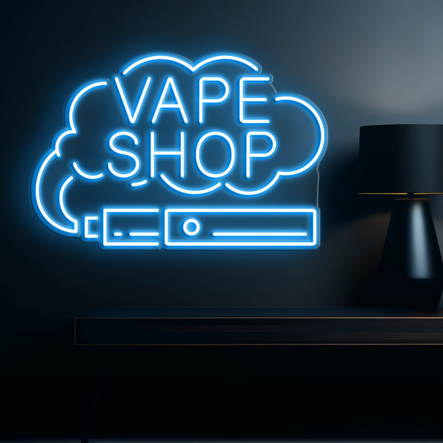 Vape Shop Neon Sign, Shop & Home Decor, Vape Light, LED Light for Business Advertising, Man Cave, Bar, Pub, Smoking Lounge, Party, Vape Art