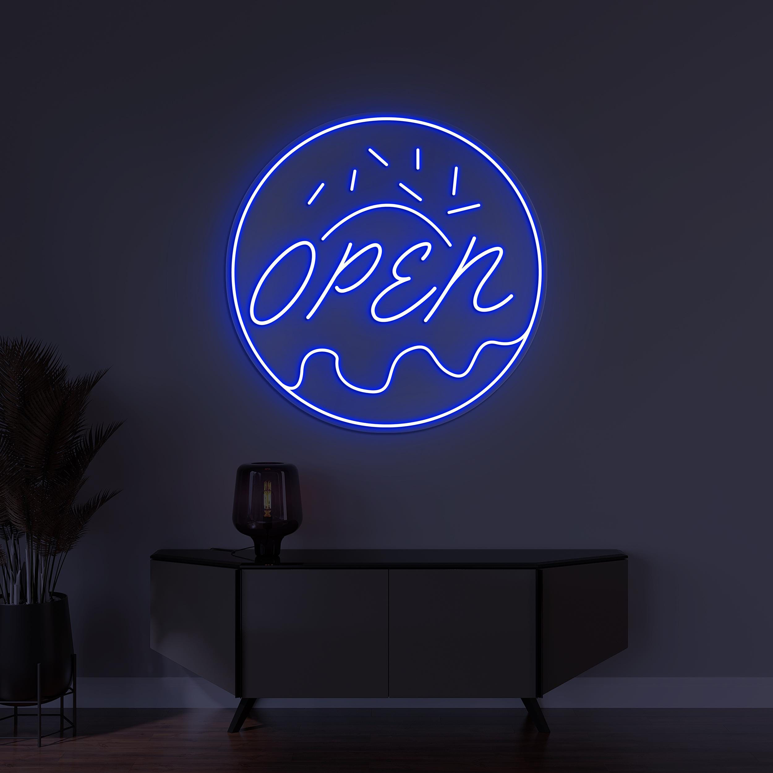 Open Donut Neon Sign, Open Donut LED Light, Donut Wall Decor, Custom Neon Sign, Open Logo Neon Sign, Donut Shop Wall Decor, Sprinkles Sign