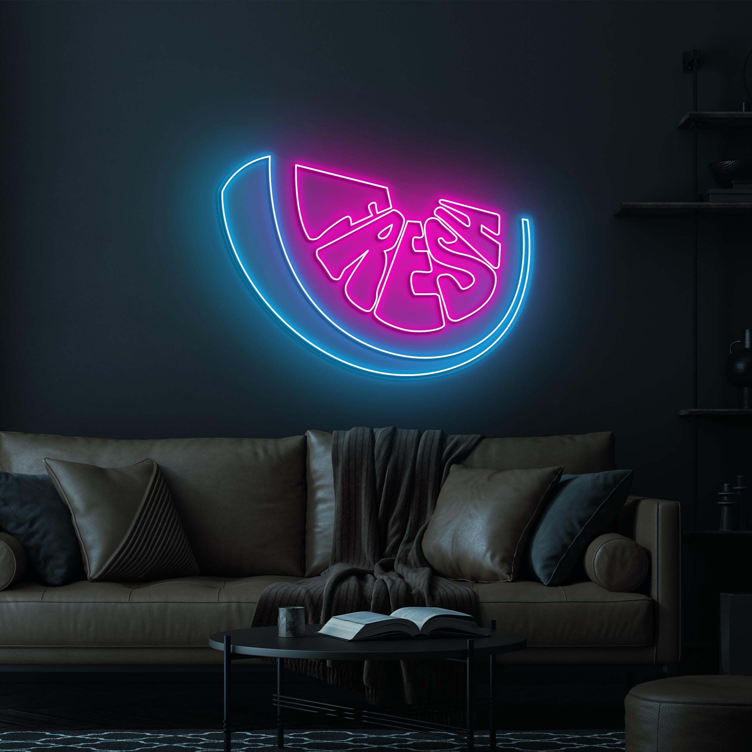 Fresh Lemon Neon Sign, Orange & Lemon LED Light, Citrus Neon Sign, Fruit Neon Art, Lemon Wall Decor, Fruit LED Light, Kitchen Decor, Gift