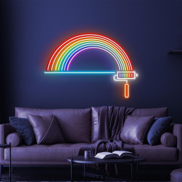 Rainbow Neon Sign, Rainbow LED Light, Rainbow led Wall Decor, Colorful Wall Decor, Kids Room Wall Art, Custom Neon Sign, Home Wall Decor
