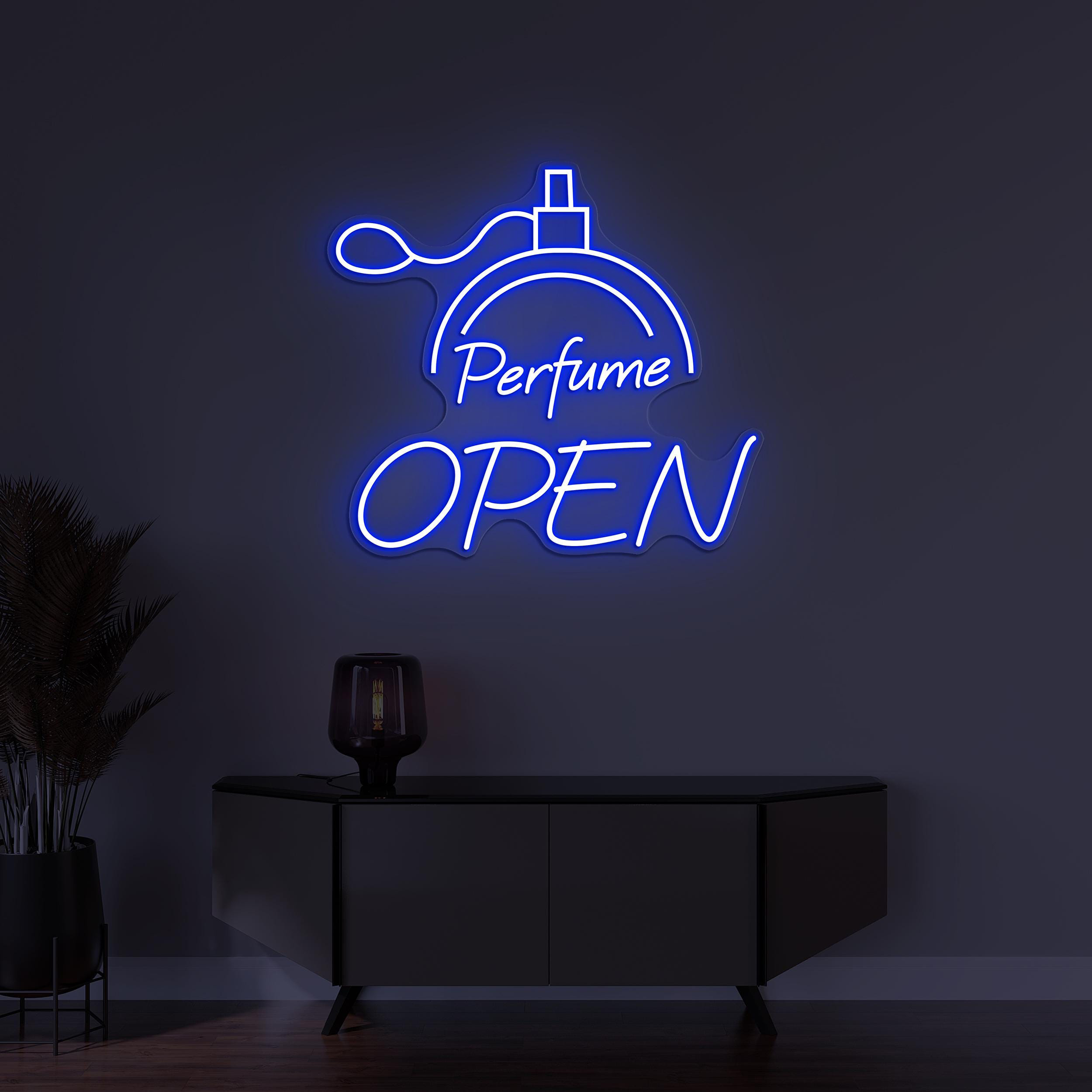 Open Perfume Neon Sign, Open Perfume LED Light, Perfume Shop Wall Decor, Business Logo Sign, Welcome Neon Sign, Perfume Room Wall Sign, Gift