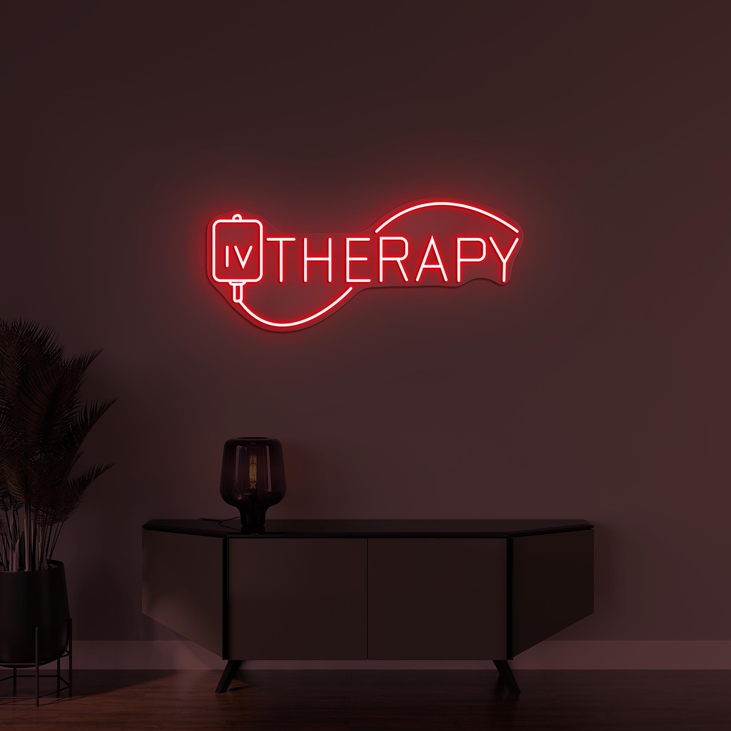 IV Therapy Neon Sign, Iv Therapy led Light, Therapy Wall Decor, IV Nutrient Therapy Room Wall Sign, Beauty Salon Decor, IV Drip Bar Art