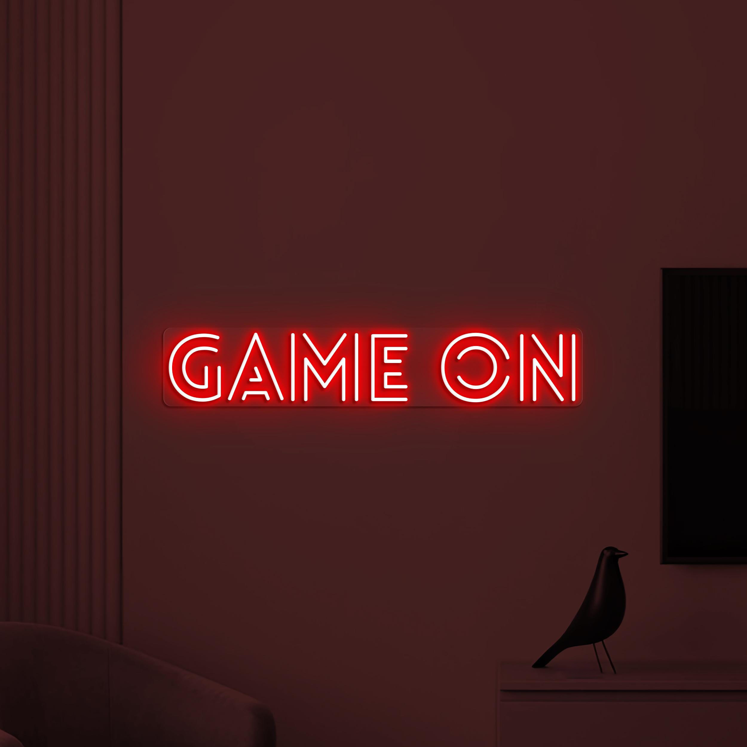 Game On Neon Sign, Game On LED Light, Gaming Zone Wall Decor, Video Game Neon Light, Custom Sign, Gift For Game Lover, Game Room Wall Art