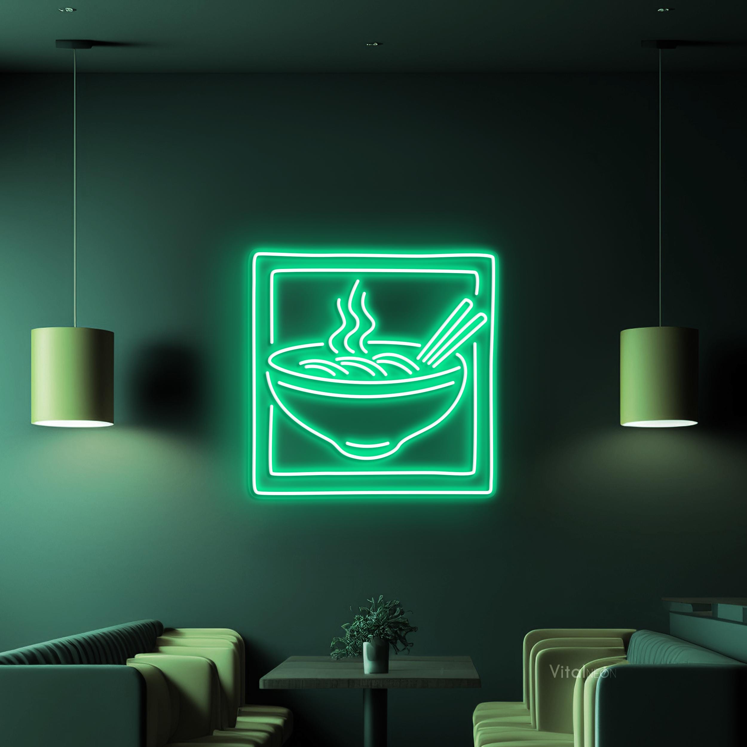 Ramen Neon Sign, Ramen Bowl LED Light, Noodle Bowl Wall Art, Noodle Shop Wall Decor, Asian Food Wall Light, Home and Kitchen Neon Light