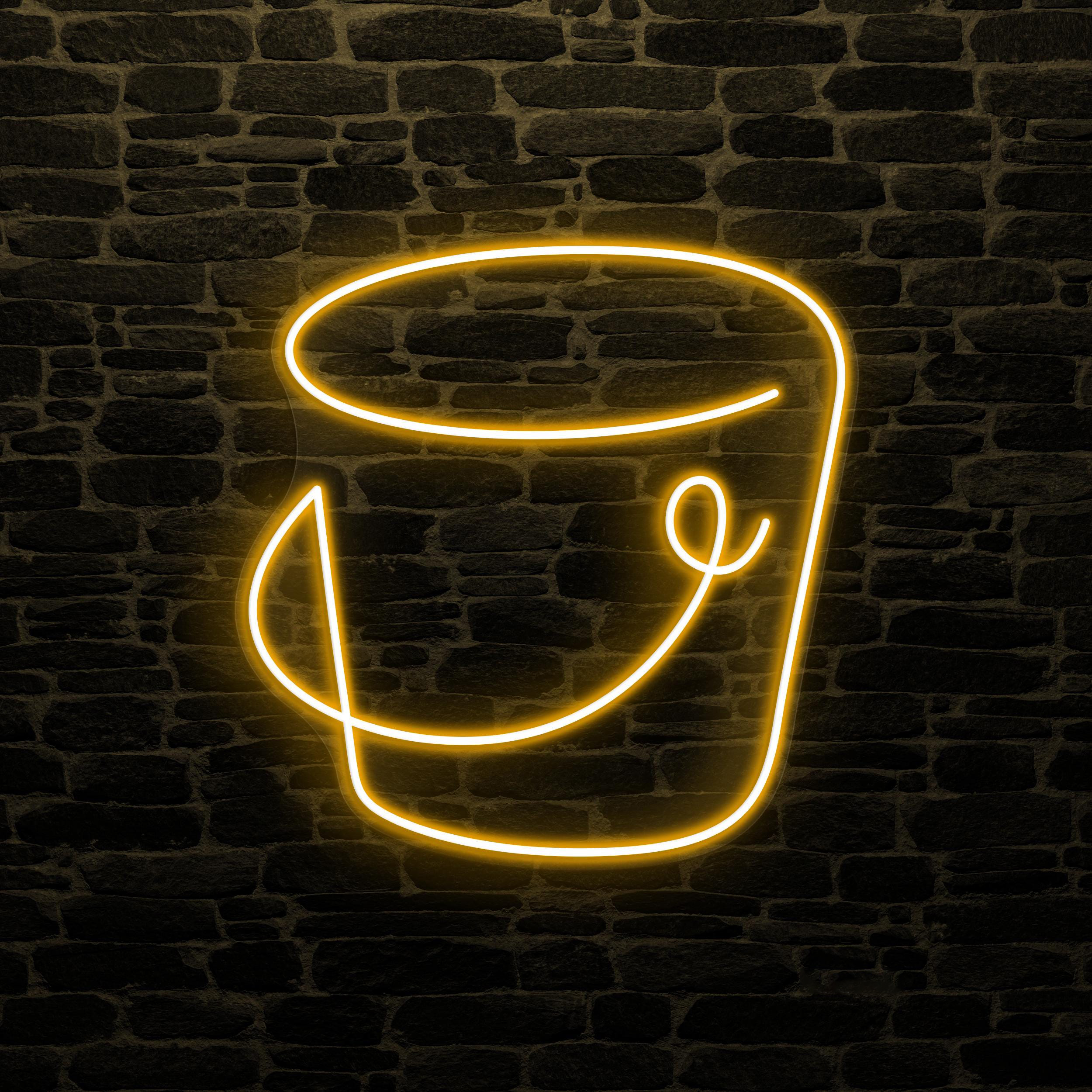 Bucket Neon Sign, Bucket LED Light, Seaside Wall Art, Home Wall Decor, Personalized Neon Sign, Crockery Shop Neon Light, Bathroom Wall Art