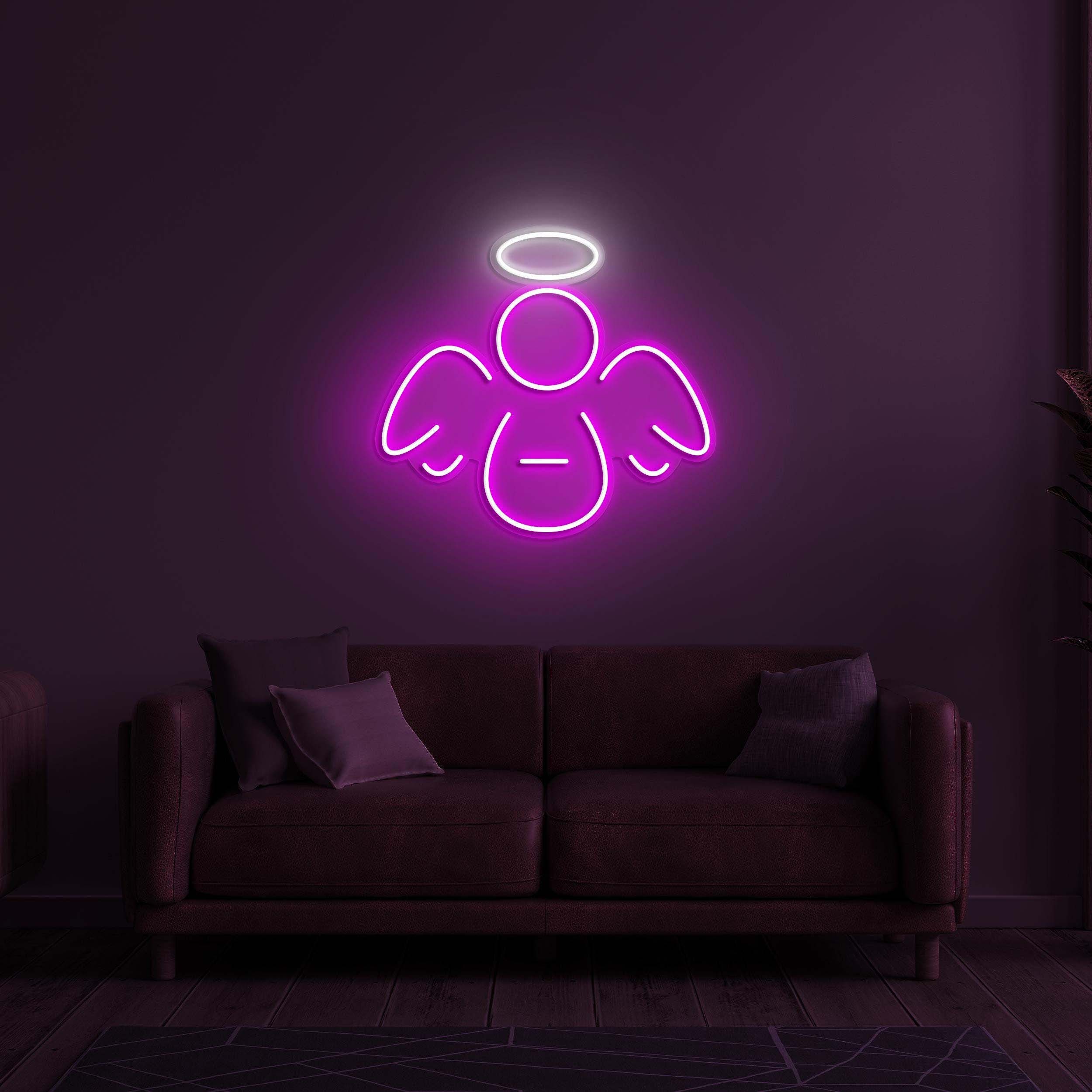 Guardian Angel Neon Sign, Guardian Angel LED Light, Wings LED Neon Art, Home Wall Decor, Kids Room Wall Art, Custom Angel Neon Sign, Gift