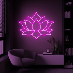 Lotus Flower Neon Sign, Lotus Flower LED Light, Minimalist Lotus Flower Design, Home Wall Decor, Yoga Led Wall Art, Blossom Decor for Party