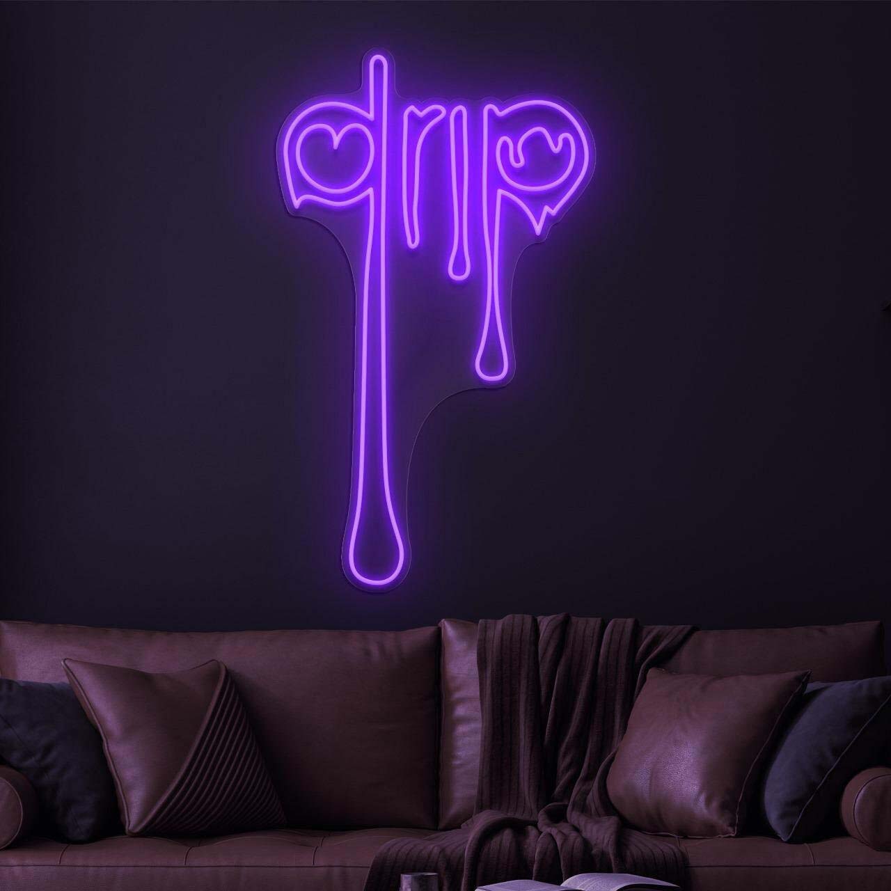 Drip Neon Sign, Drip LED Light, Dripping Paint Neon, Decor for Home, Store, Bar, Club, Drip Wall Decor, Custom Drip Sign, Dripping Wall Art