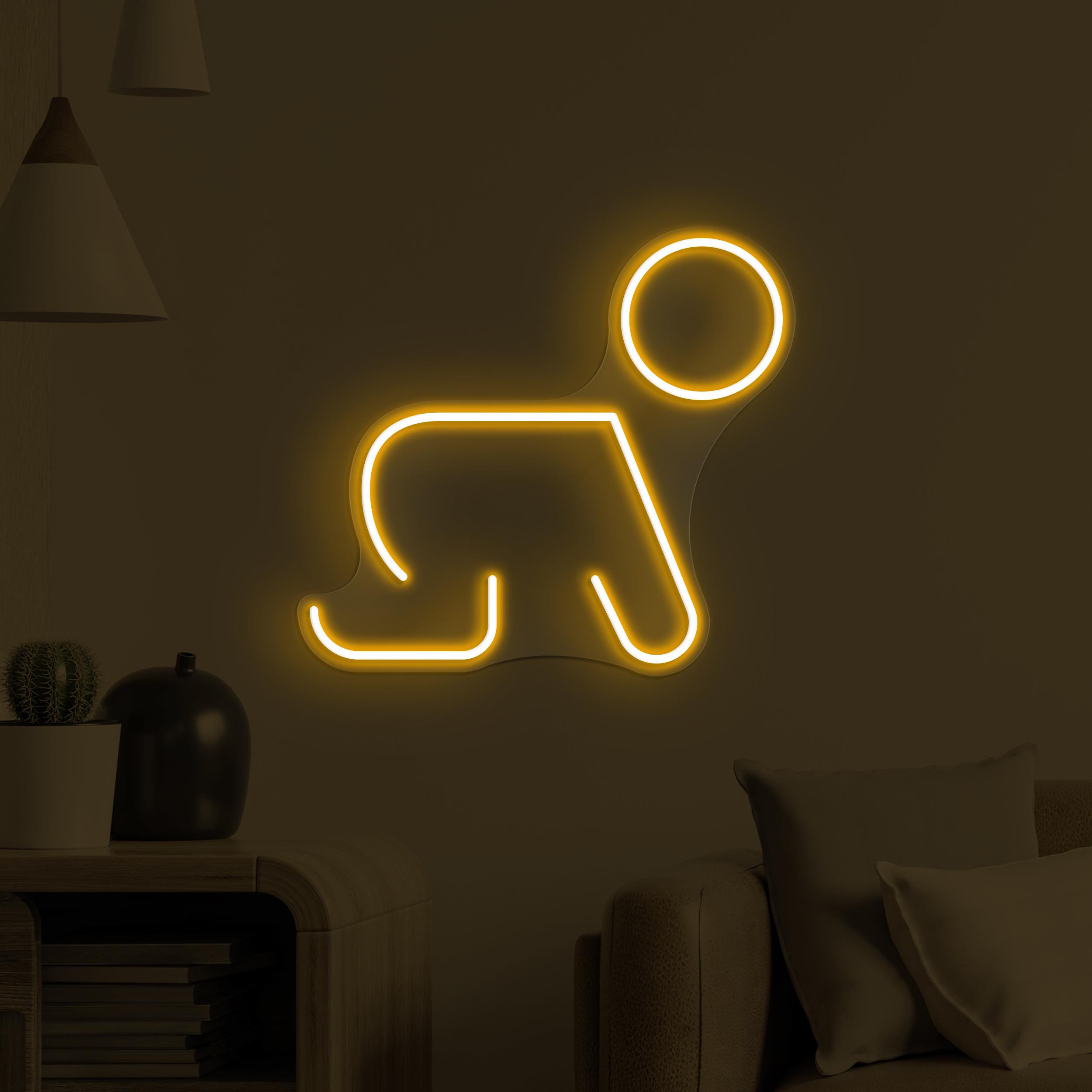 Crawling Baby Neon Sign, Crawling Baby LED Light, Nursery Room Wall Art, Baby Neon Sign, Custom Neon Sign, Home Wall Decor, Baby Room decor