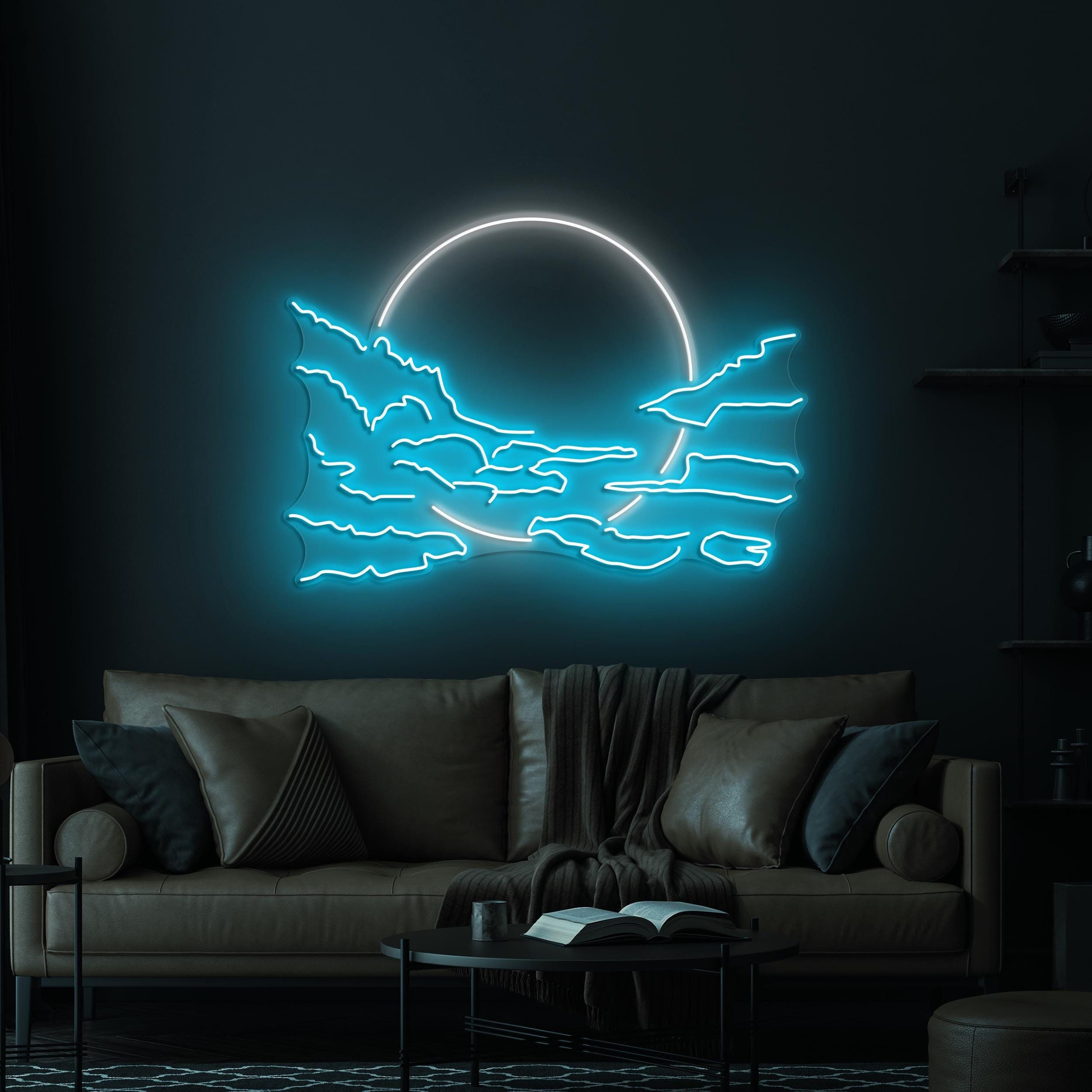 Sunset Neon Sign, Sunset LED Light, Ocean Waves LED Neon Art, Beach Sunset Neon Sign for Home, Beach Bar Decor, Beach Lover, Birthday décor