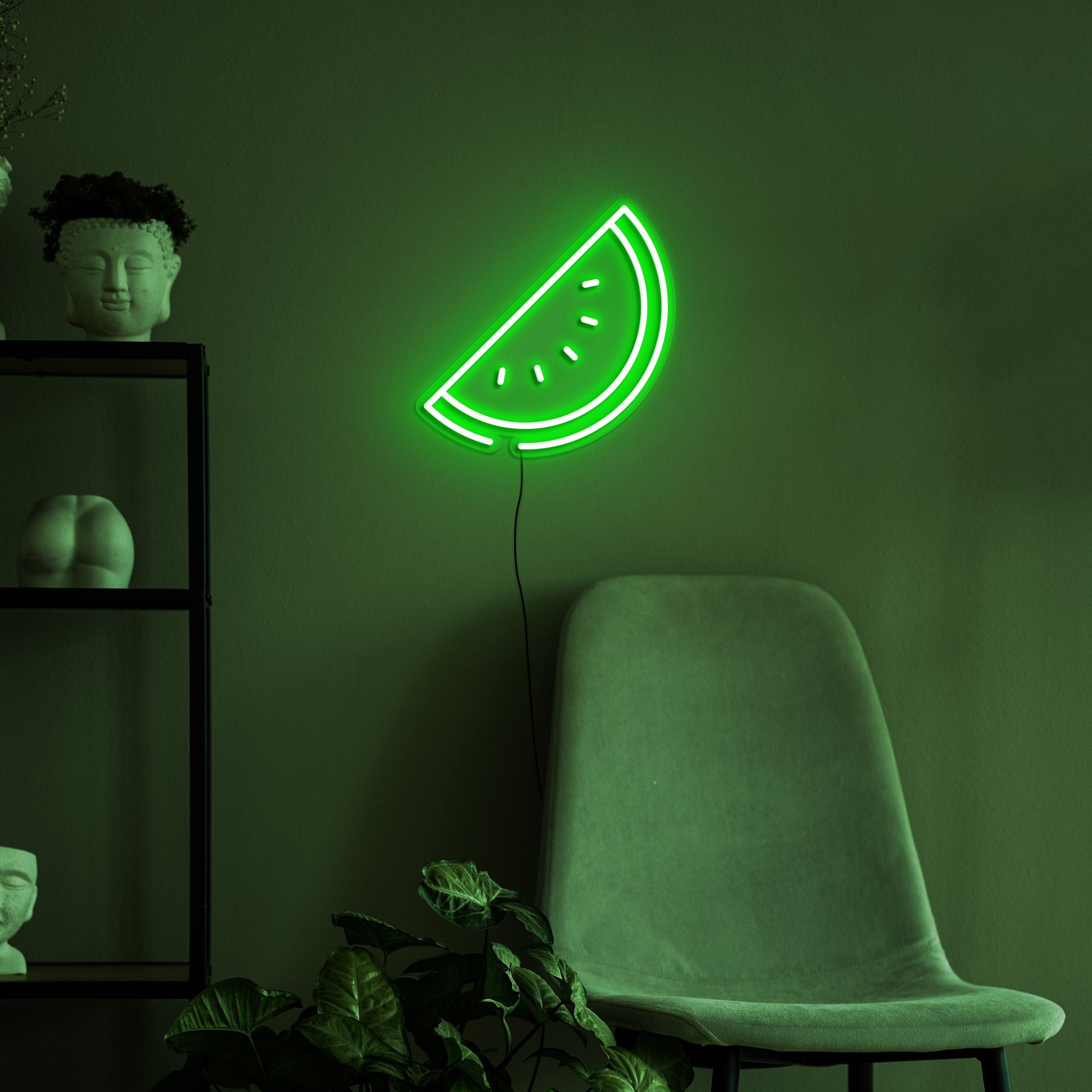 Watermelon Neon Sign, USB Operated Watermelon Slice LED Light for Home, Bedroom, Bar, Pub, Custom Neon Wall Decor, Fruit Shop LED Ligh, Gift