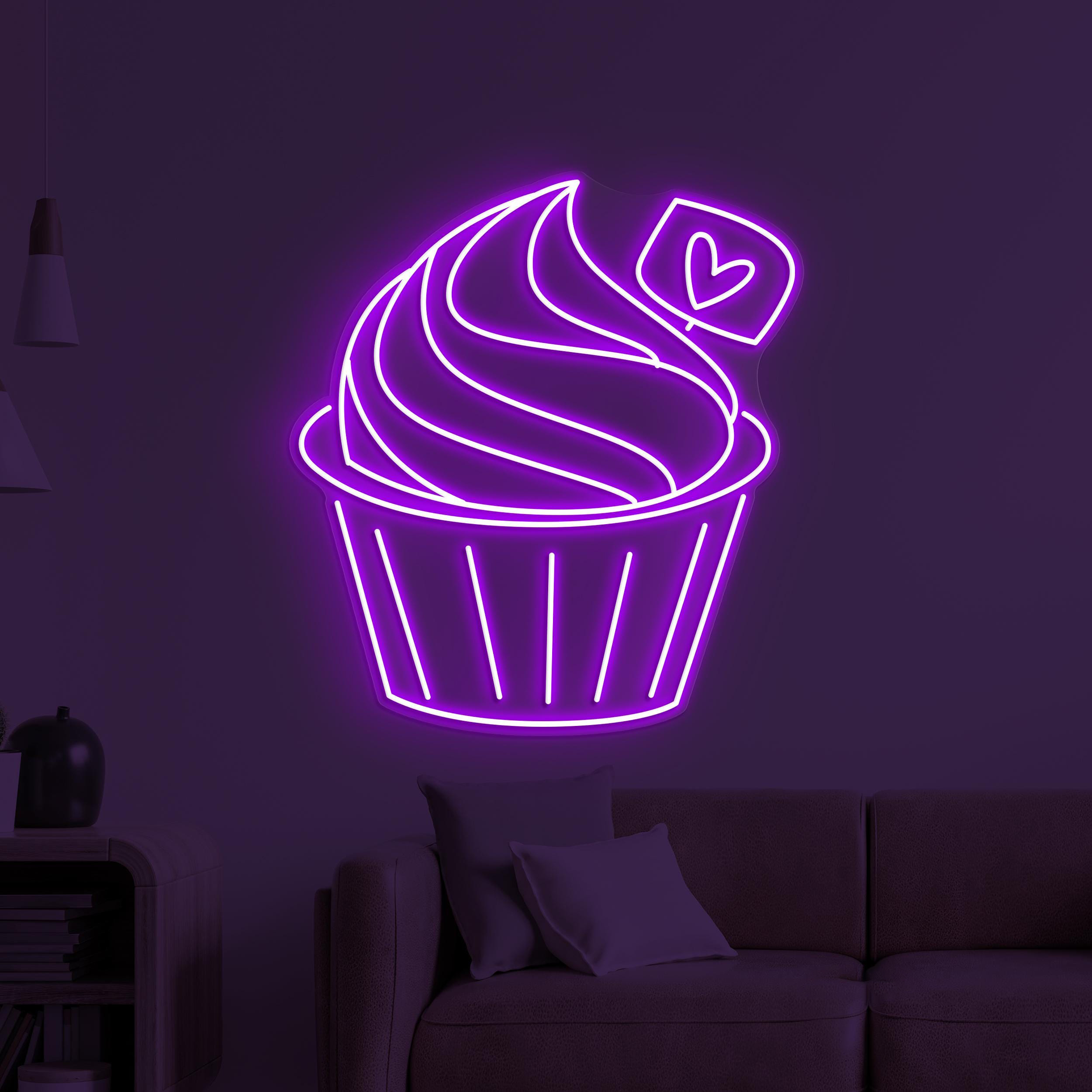 Cupcake Neon Sign, Cupcake LED Light, Cupcake Lover Wall Decor, Sweet Treat Wall Art, Custom Neon Sign, Kitchen Neon Decor, Cake Shop Art