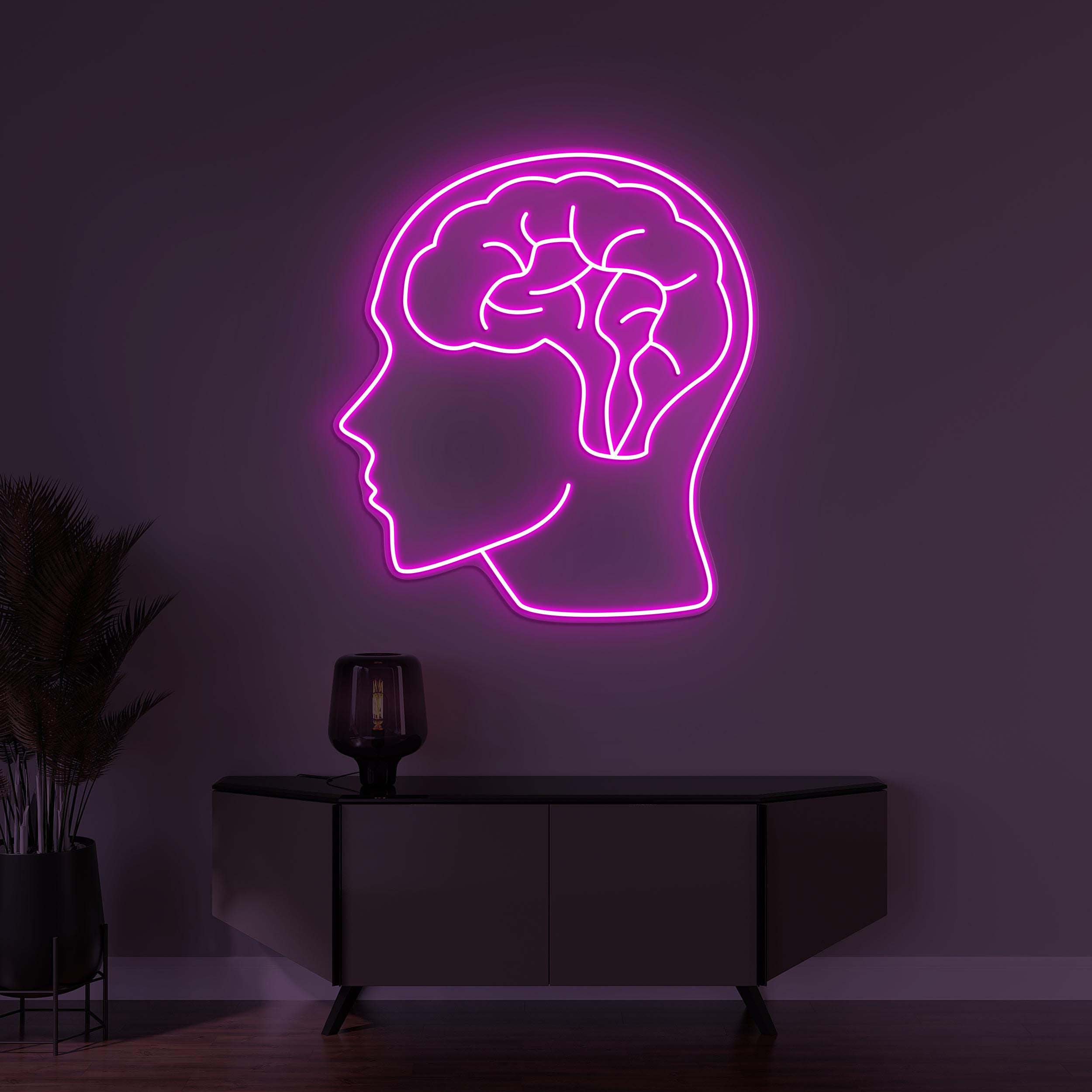 Brain Neon Sign, Brain LED Light, Hospital Wall Decor, Led Neon Wall Art, Thinking Wall Sign, Head Face Neon Sign, Personalized Brain Sign