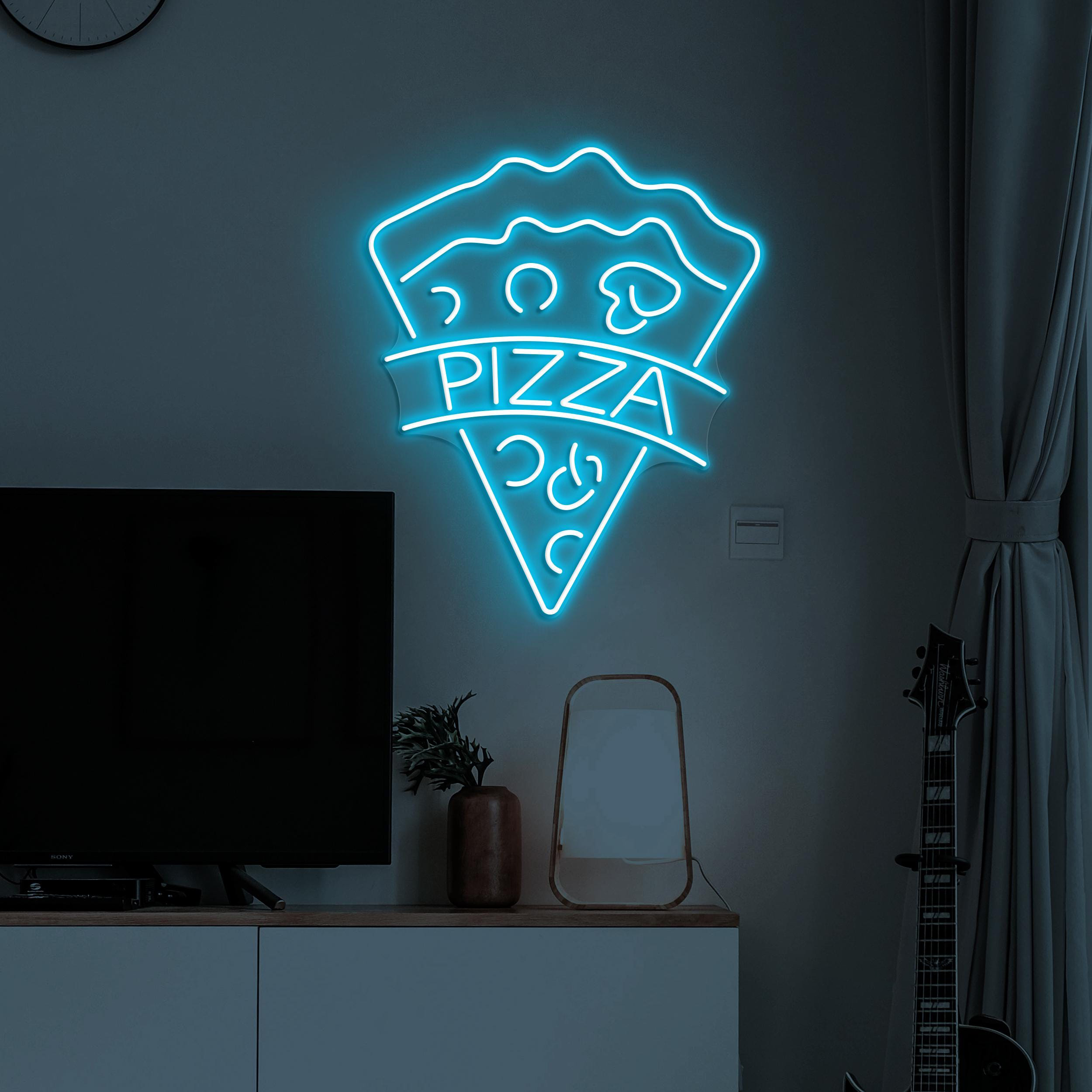 Pizza Neon Sign, Pizza LED Light, Pizza Logo Wall Decor, Pizza Cafe Neon Light, Kitchen Neon Art, Foodie Neon Sign, Pizza Lover Wall Decor
