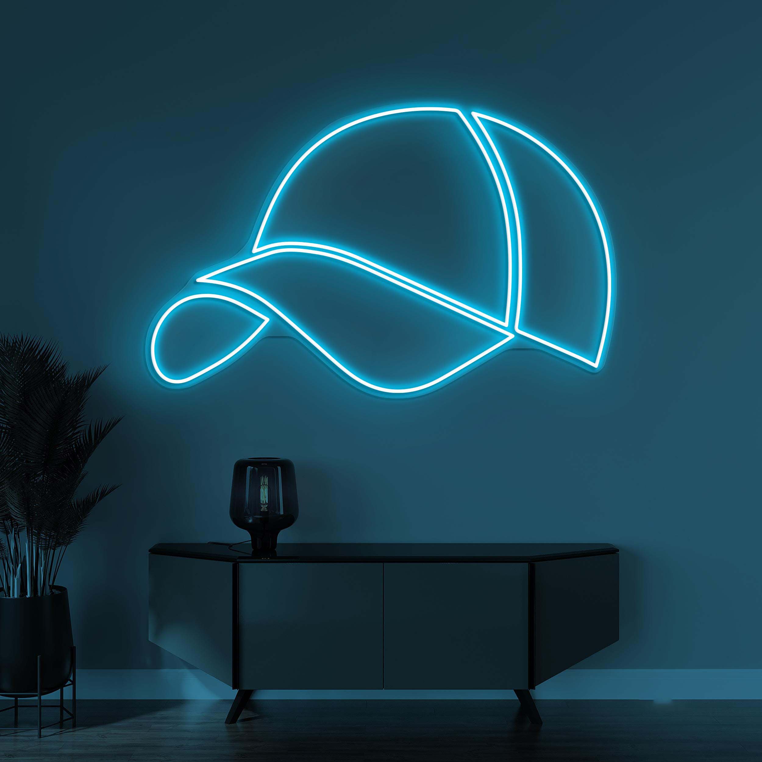 Cap Neon Sign, Baseball Cap LED Light, Sports Shop Wall Art, Trucker Hat Wall Decor, Kids Room Neon Light, Home Wall Decor, Bar and Cafe Art