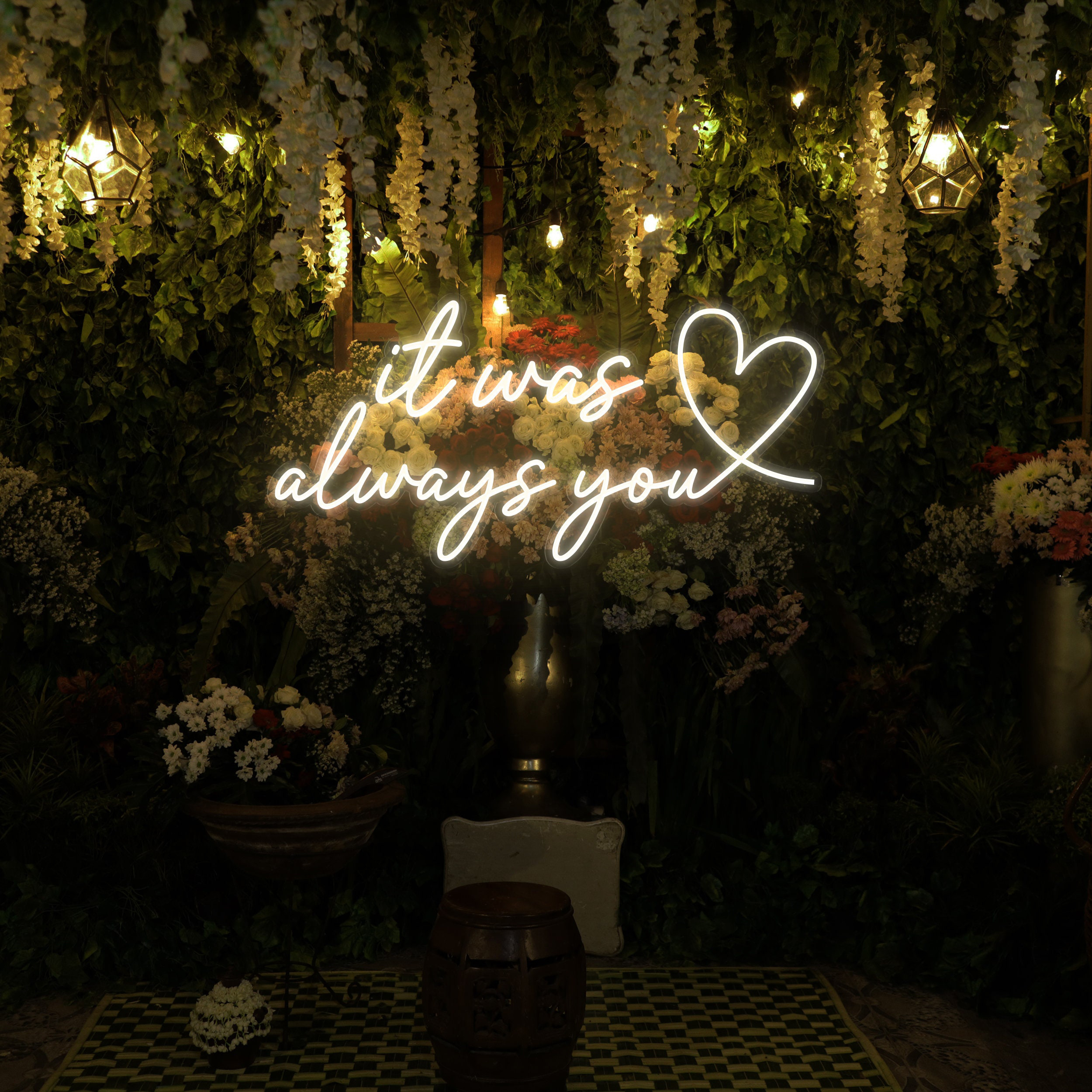 It Was Always You Led Neon Sign, Wedding Reception Decor, Home Decor, Bedroom Wall Light, Girls Birthday, Neon Sign for Weddings and Events
