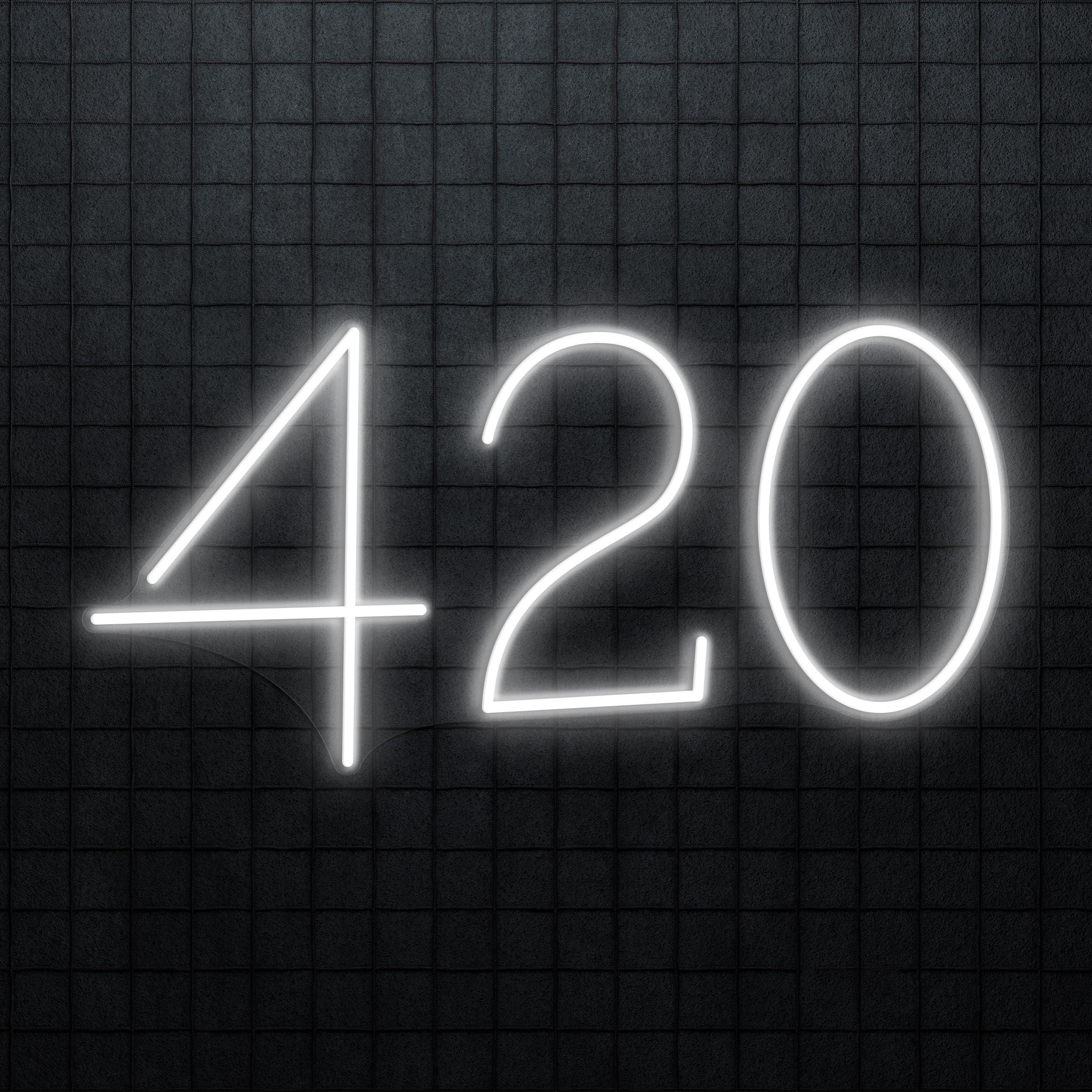 420 Neon Sign, 420 LED Light, Marijuana Wall Art, Smoke Shop Wall Decor, Dorm Room Neon Light, Cafe & Bar Restaurant Decor, Weed 420 Light