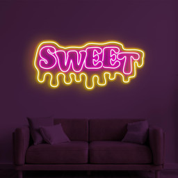 Sweet Neon Sign, Sweet LED Light, Ice Cream Shop Wall Decor, Sweet Logo Wall Art, Business Logo Neon Light, Candy Shop Decor, Dessert Lover
