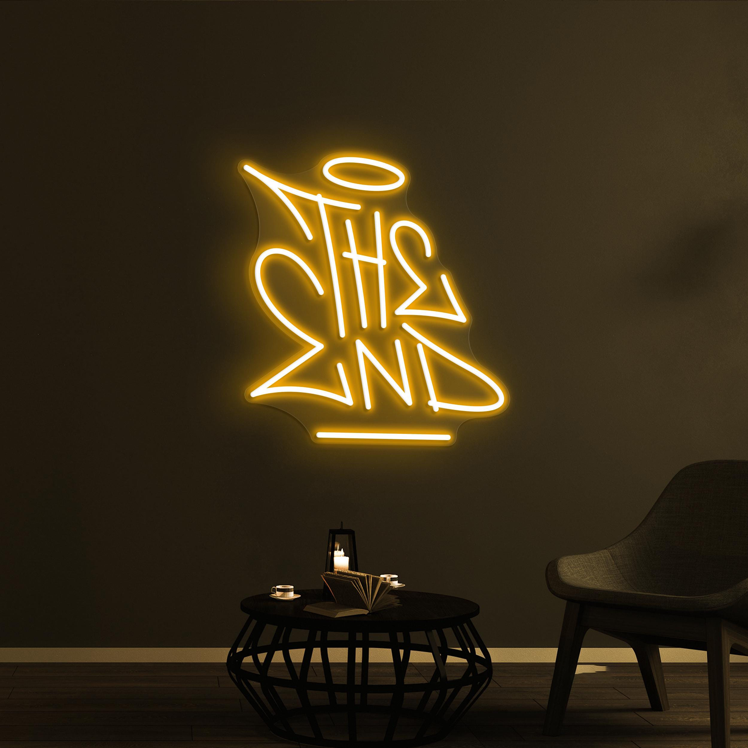 The End Neon Sign, The End LED Light, Cinema Wall Decor, Home Wall Art, Personalized Neon Sign, Game Room Wall Light, Theater Room Light