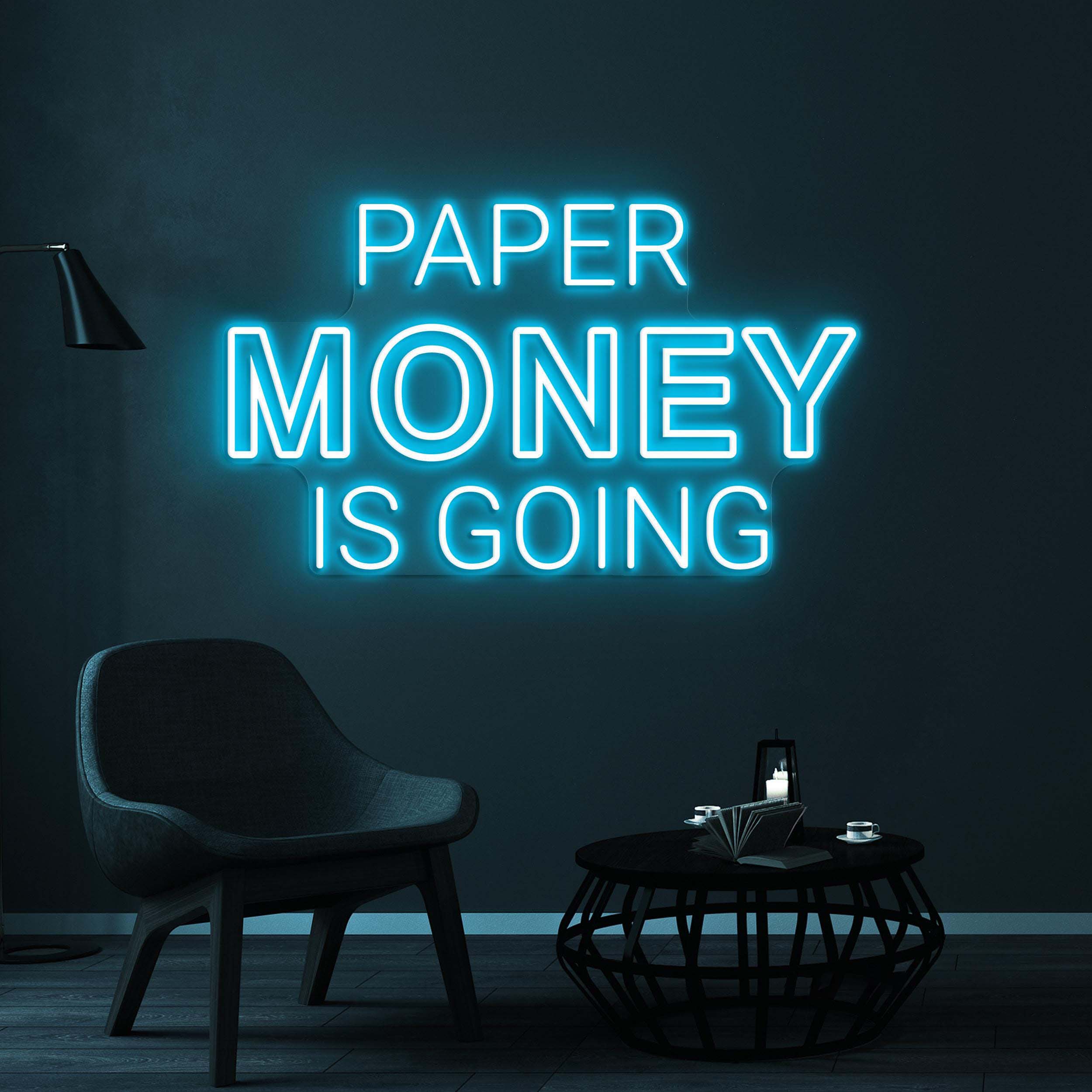 Paper Money is Going Neon Sign, Paper Money is Going LED Light, Bank Wall Decor, Office Wall Art, Business Logo Neon Light, Money Cash Art