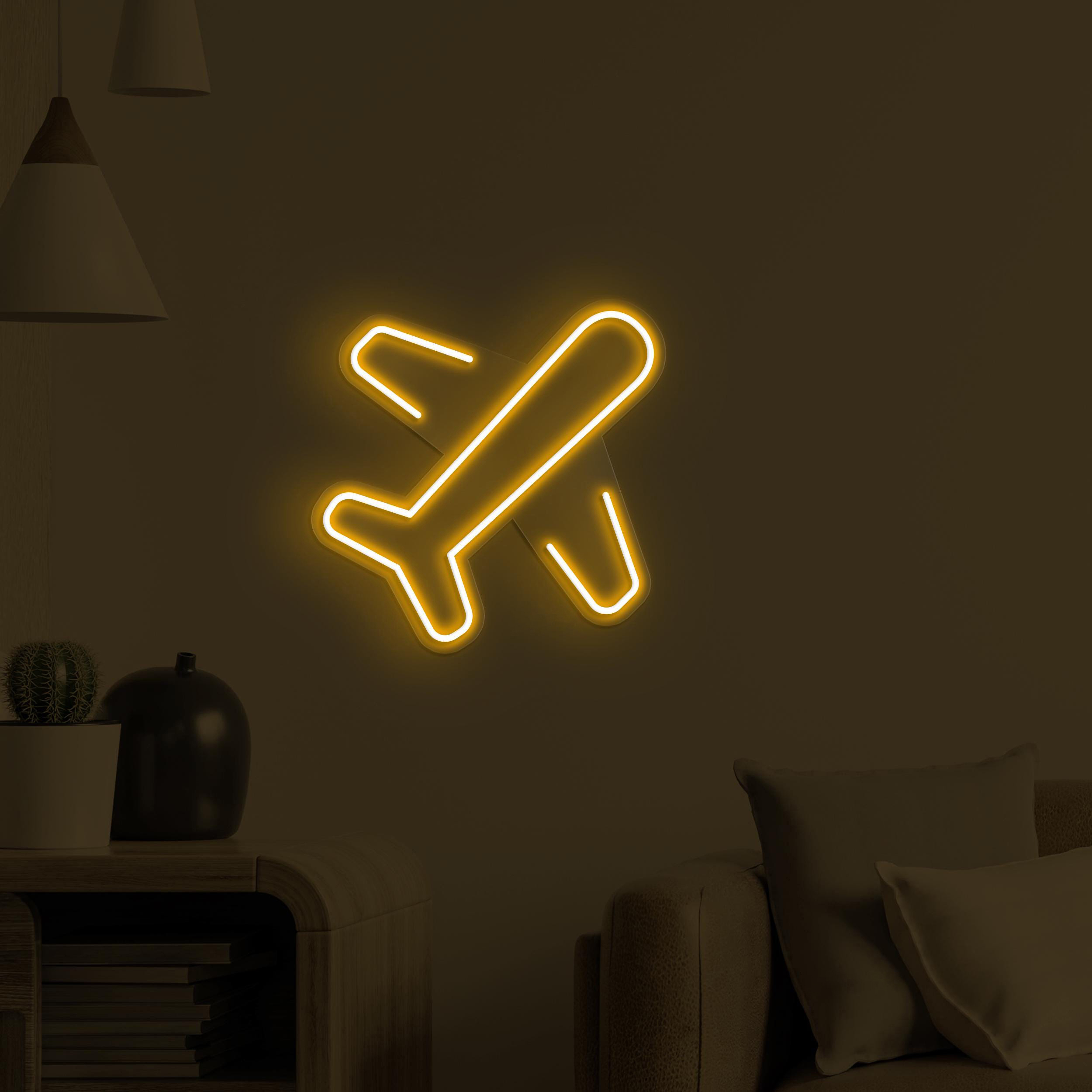 Airplane Neon Sign, Airplane LED Light, Travel Agency Wall Art, Kids Room Wall Decor, Office Neon Light, Travel Neon Sign, Gift For Pilot