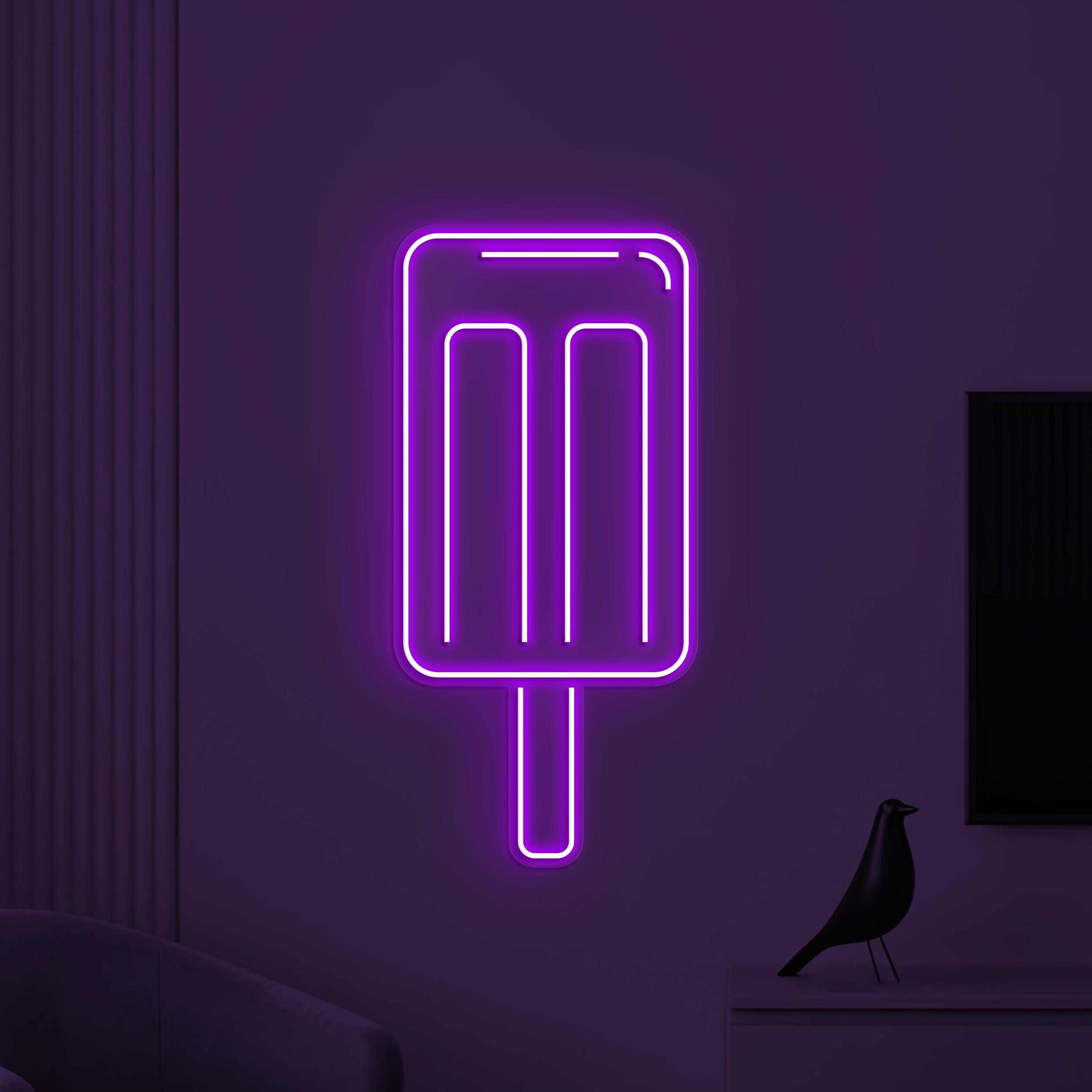 Popsicle Neon Sign, Popsicle LED Light, Ice Pop Wall Decor, Ice Cream Wall Art, Popsicle Shop Neon Light, Kids Room Decor, Popsicle Lover