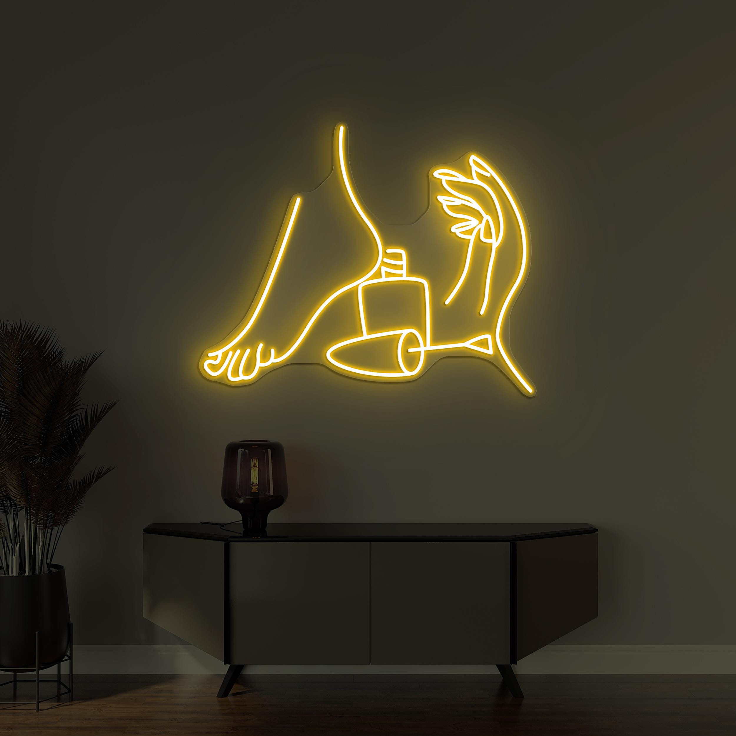 Pedicure Neon Sign, Hand Nail Polish LED Light, Foot & Nail Polish Wall Art, Manicure Wall Art, Salon Neon Art, Nail Artist Home Decor, Gift