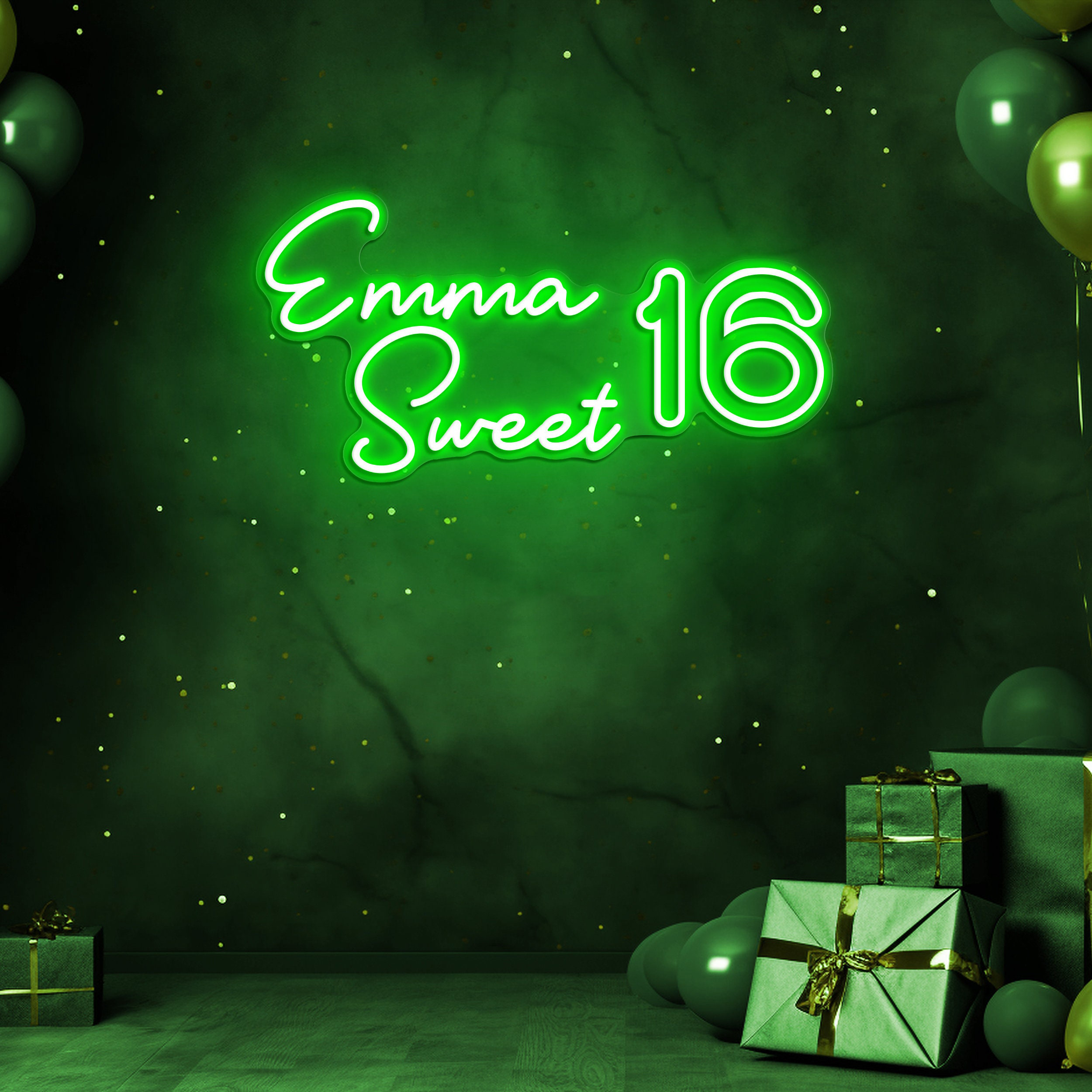 Sweet 16 Neon Sign, Glowing LED Light Decoration for 16th Birthday Party, Customizable Neon Art, Sweet Sixteen Decor, Custom Neon Sign, Gift