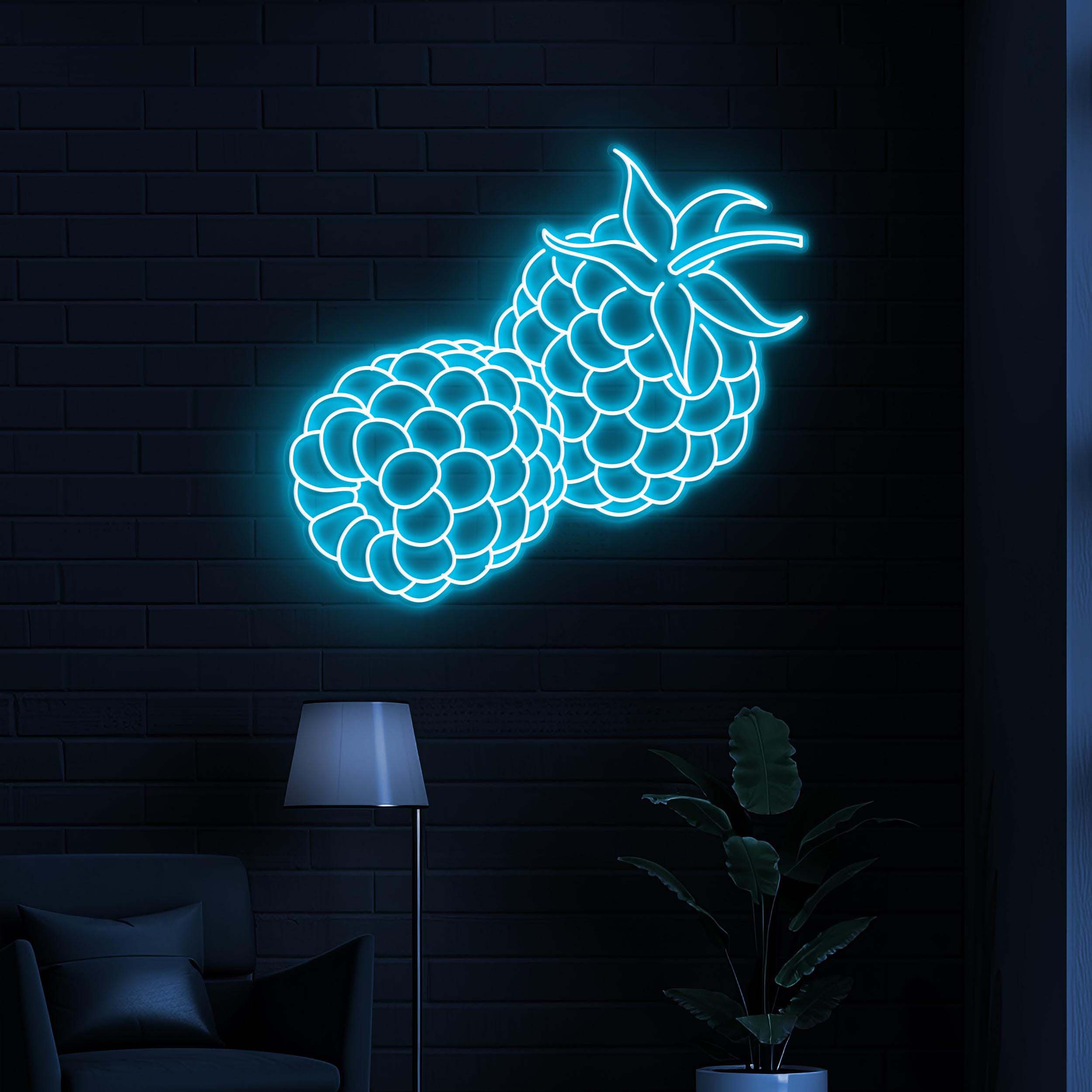 Raspberries Neon Sign, Raspberries Led Light, Berry Wall Decor, Bar Wall Art, Fruits Neon Sign, Sweet Berry Wall Sign, Restaurant Decor