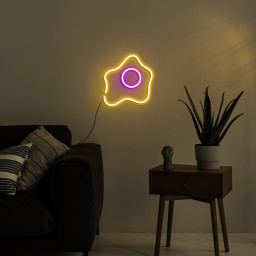 Fried Egg Neon Sign, USB Night Light for Kitchen Decor, LED Wall Art, Desktop Lamp, Cute Egg Shape Neon Sign for Room Decor, Birthday Gift
